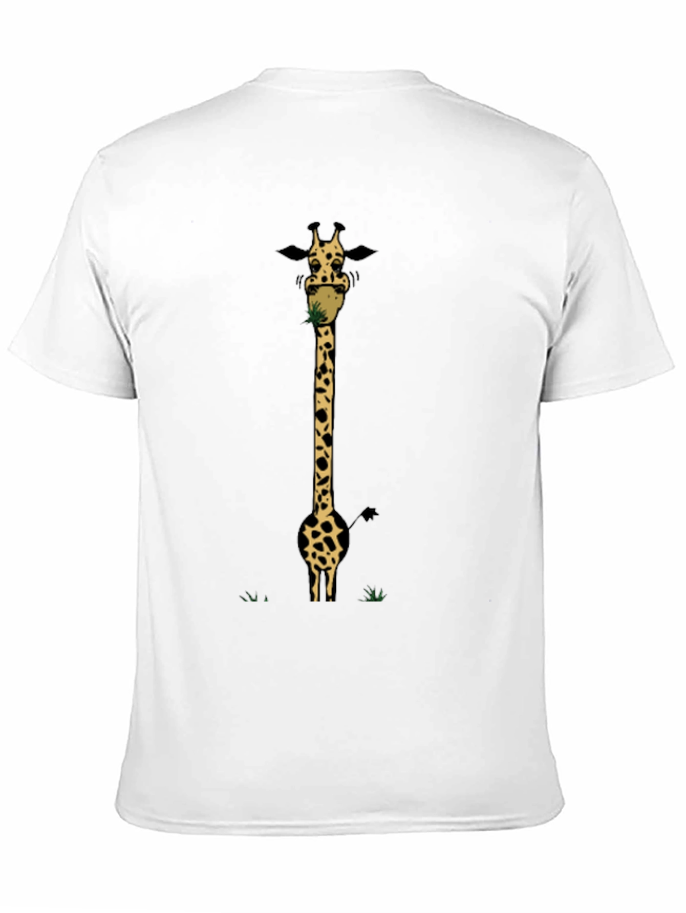Giraffe Eating Grass Graphic Tee