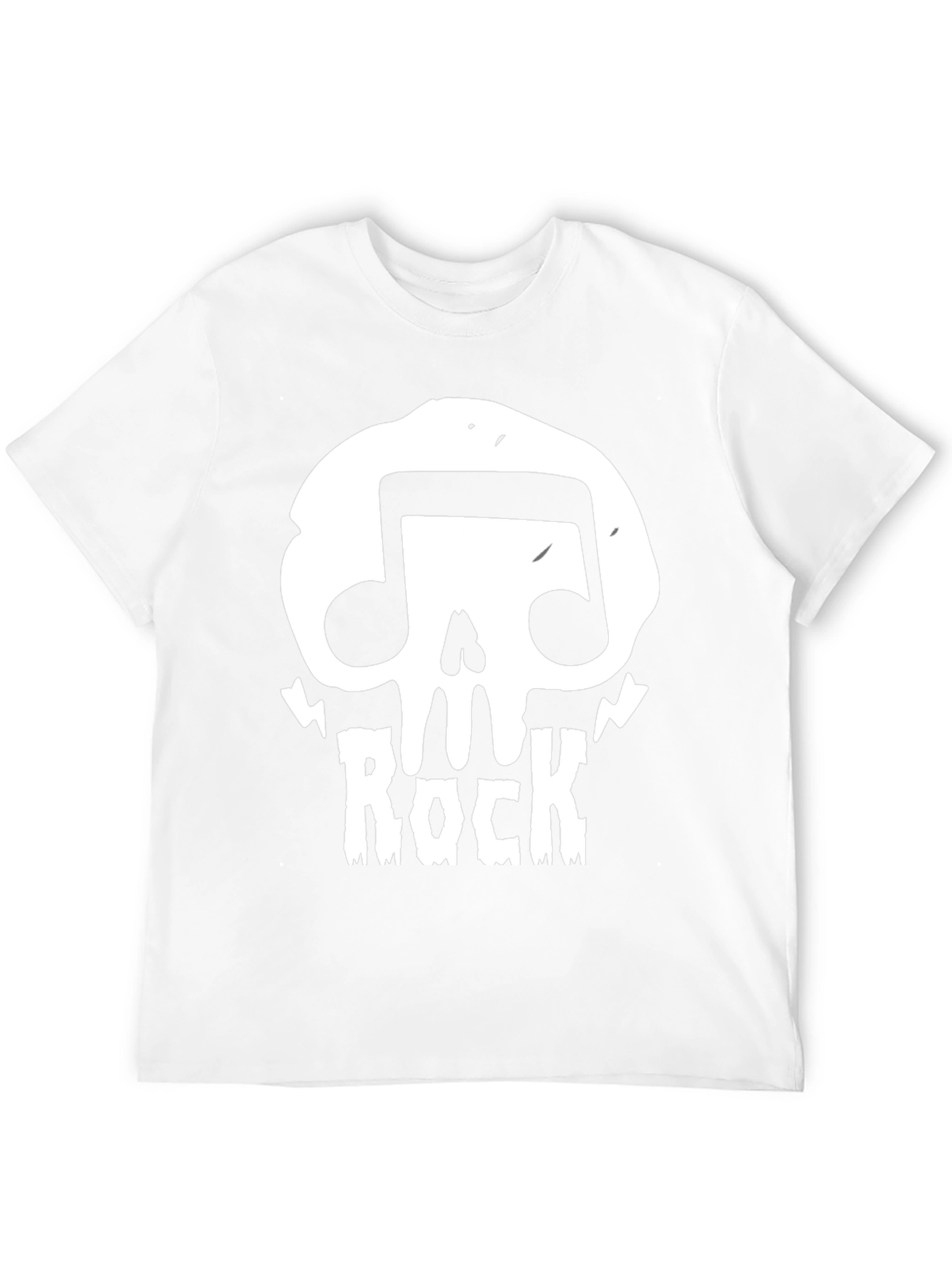 Rock Music Skull T-Shirt - Mens Black Graphic Tee