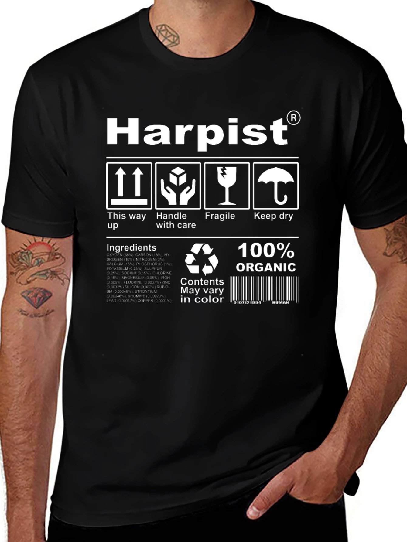 Harpist Organic Funny T-Shirt