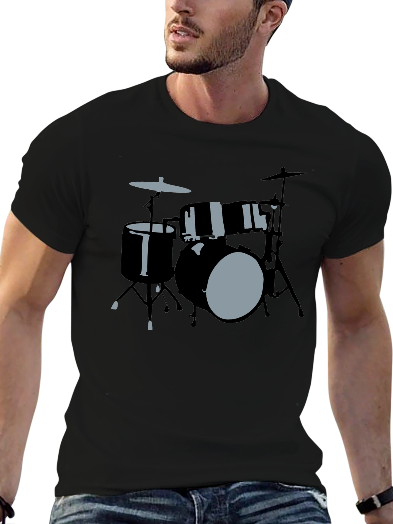 Drum Kit Graphic Tee - Musicians Style
