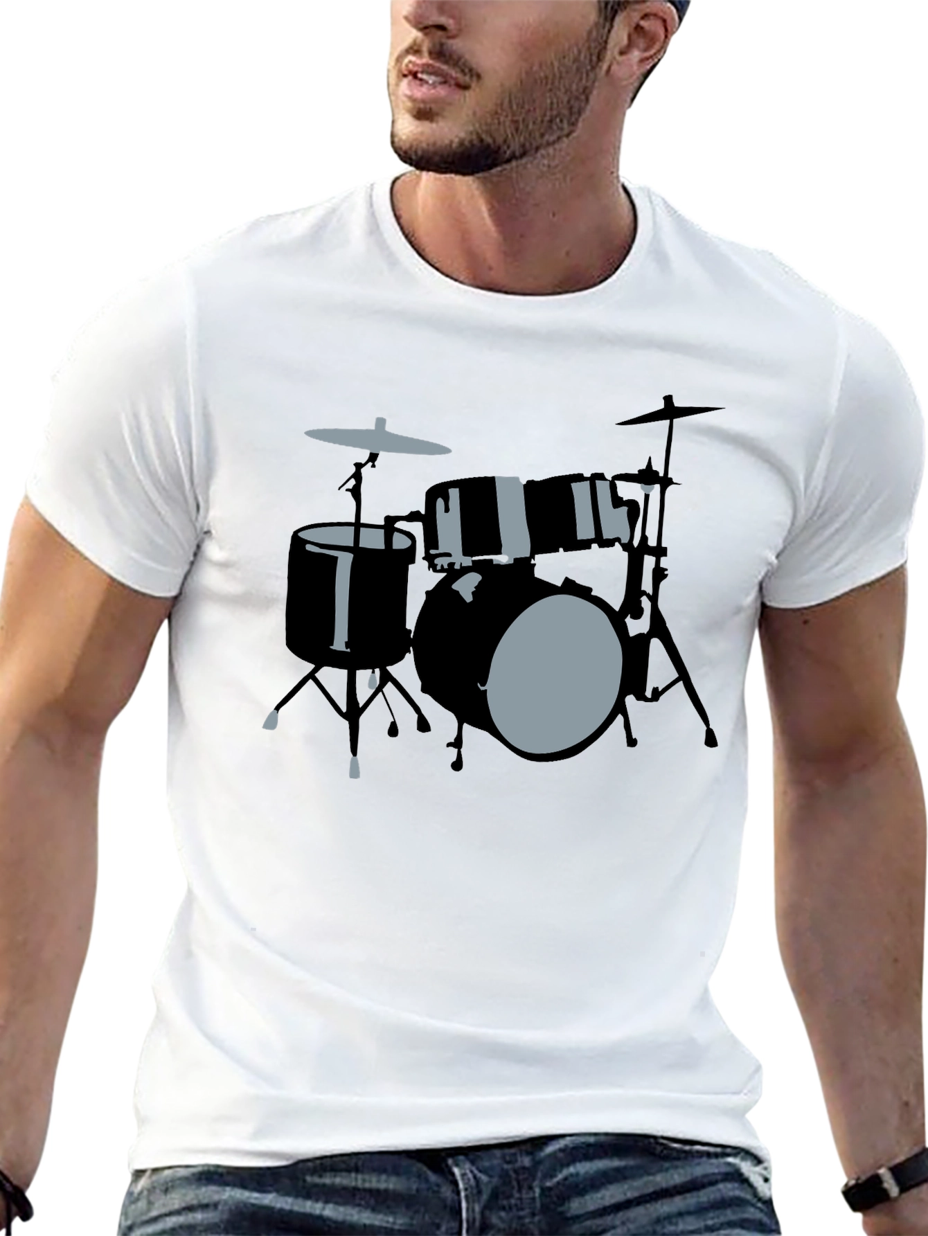 Drum Kit Graphic Tee - Musicians Style