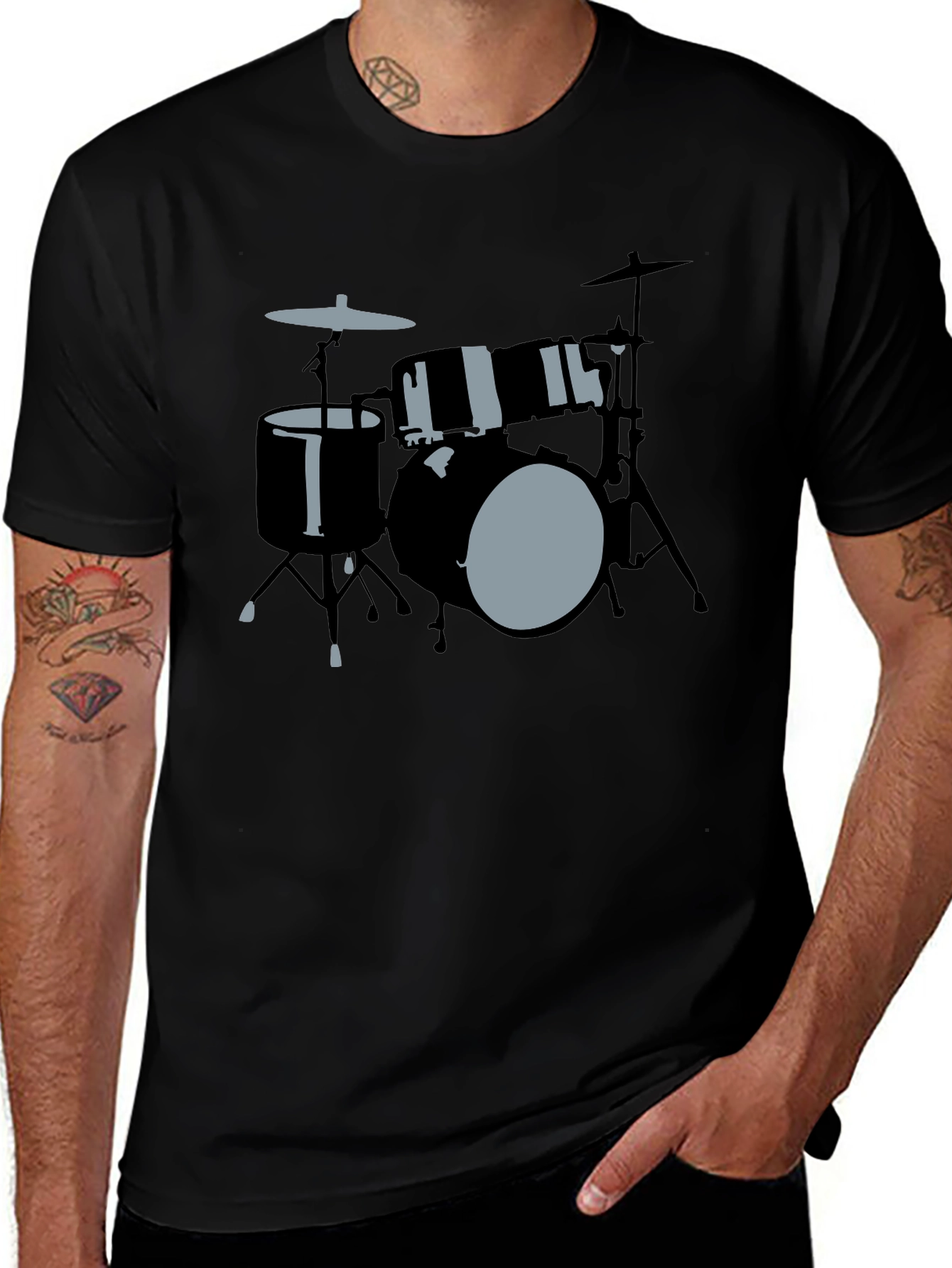 Drum Kit Graphic Tee - Musicians Style