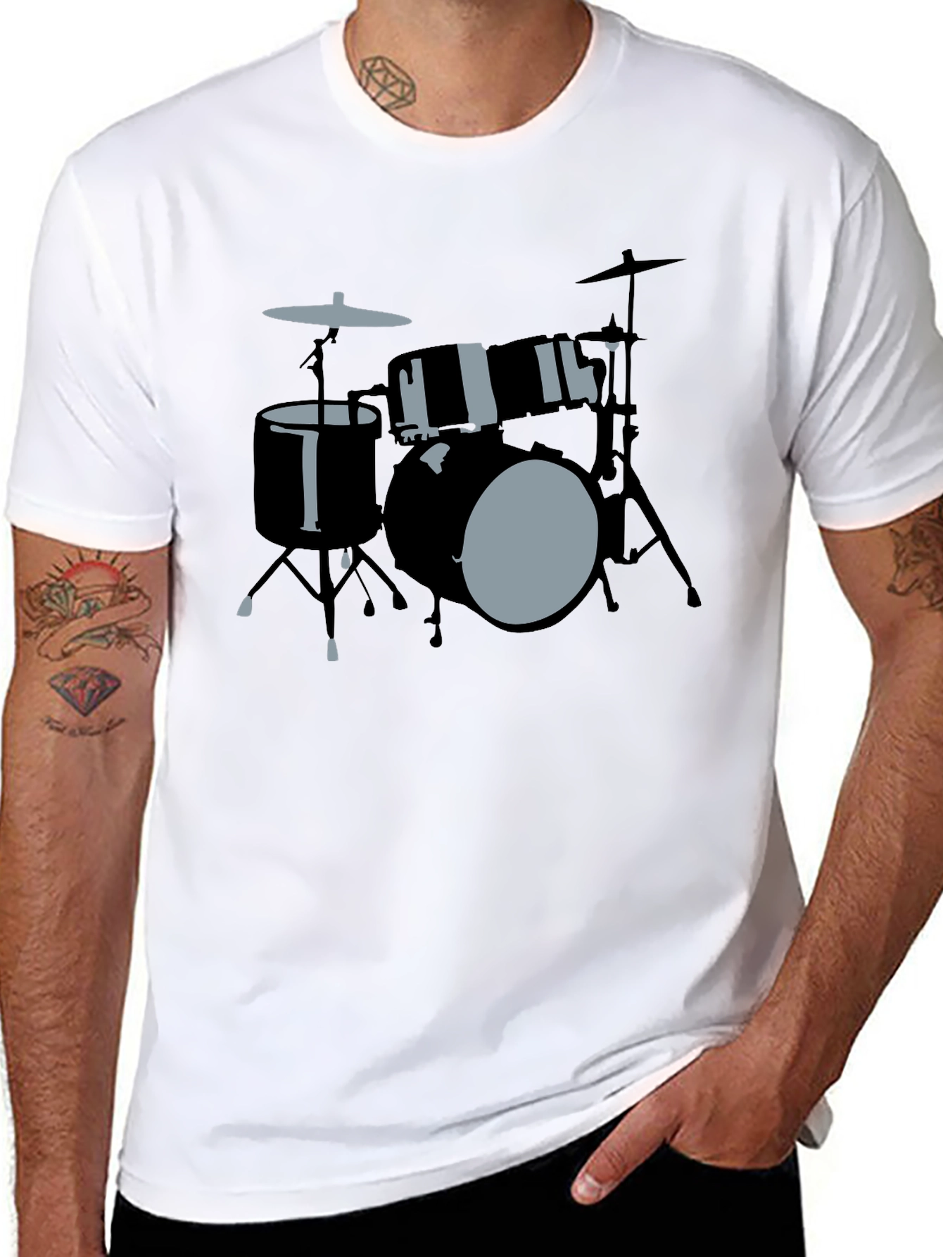 Drum Kit Graphic Tee - Musicians Style