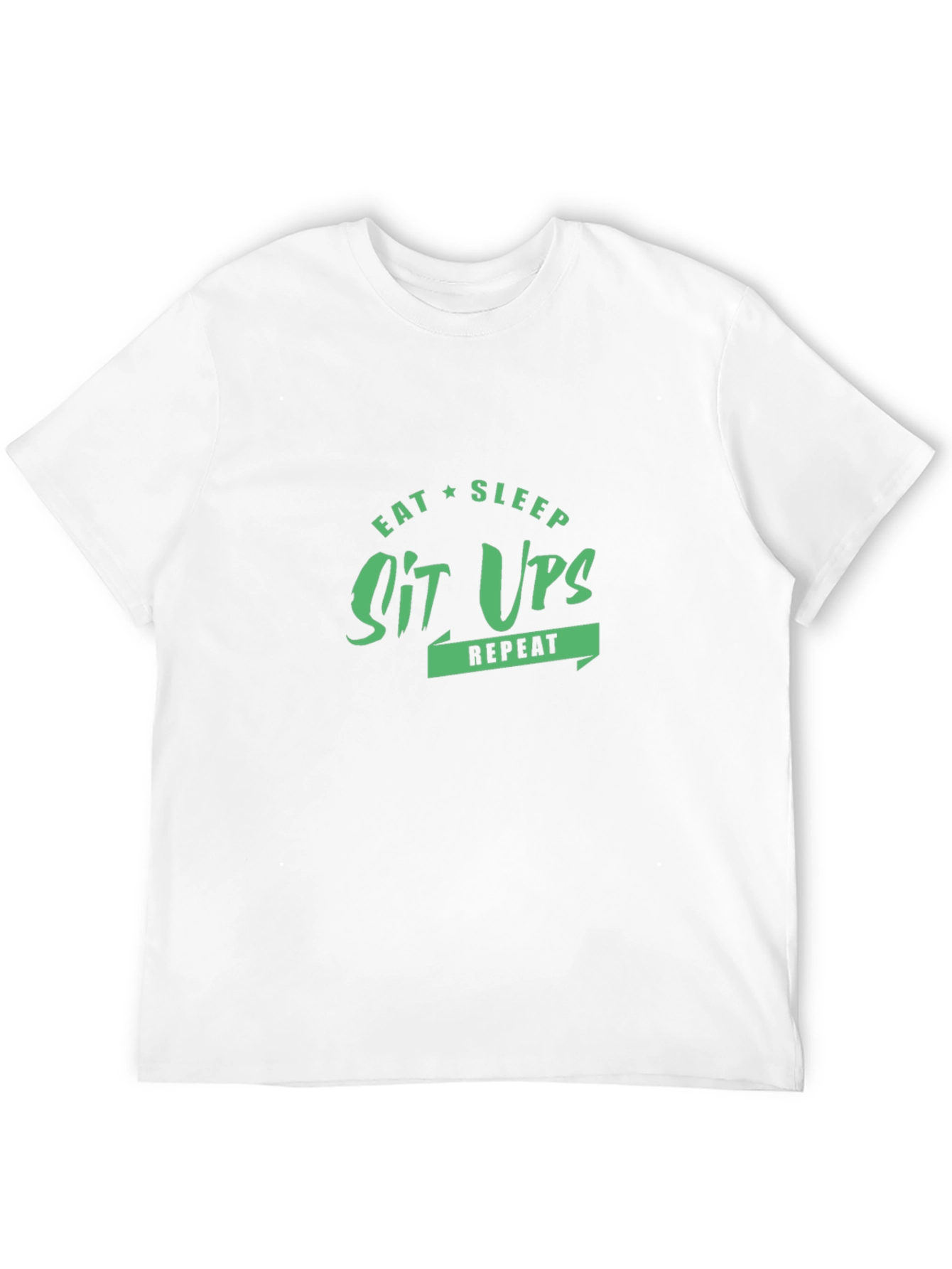 Eat Sleep Sit Ups Repeat T-Shirt - Black
