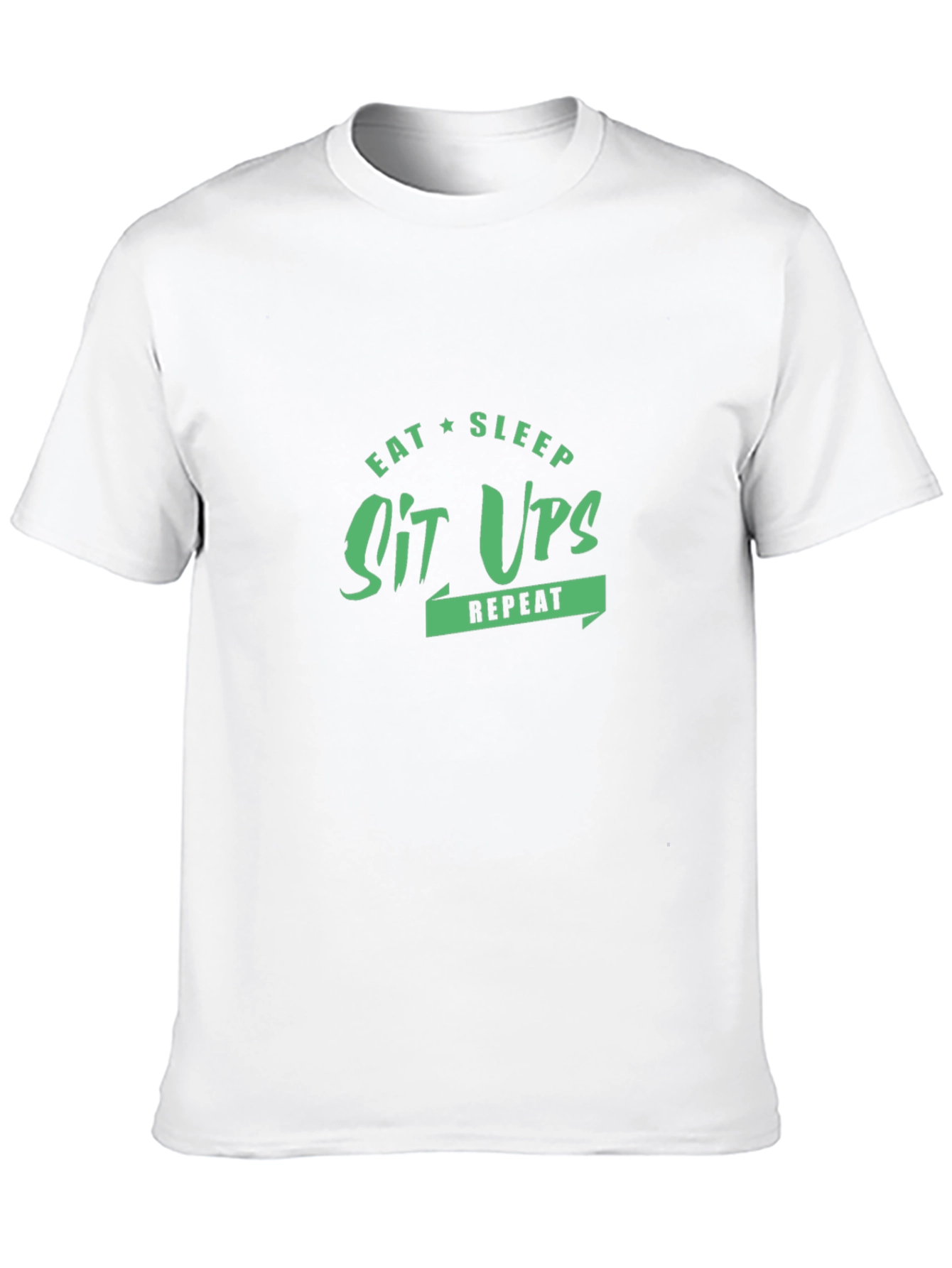Eat Sleep Sit Ups Repeat T-Shirt - Black