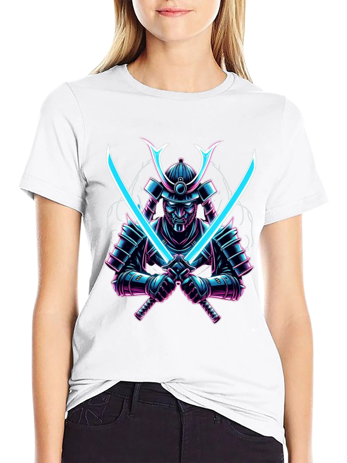 Samurai Warrior Graphic Tee - Black