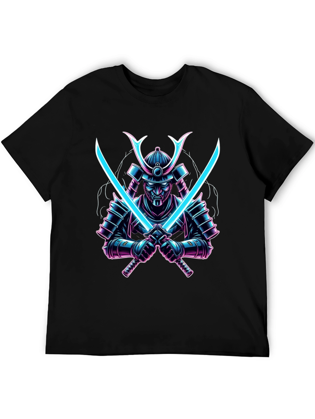 Samurai Warrior Graphic Tee - Black