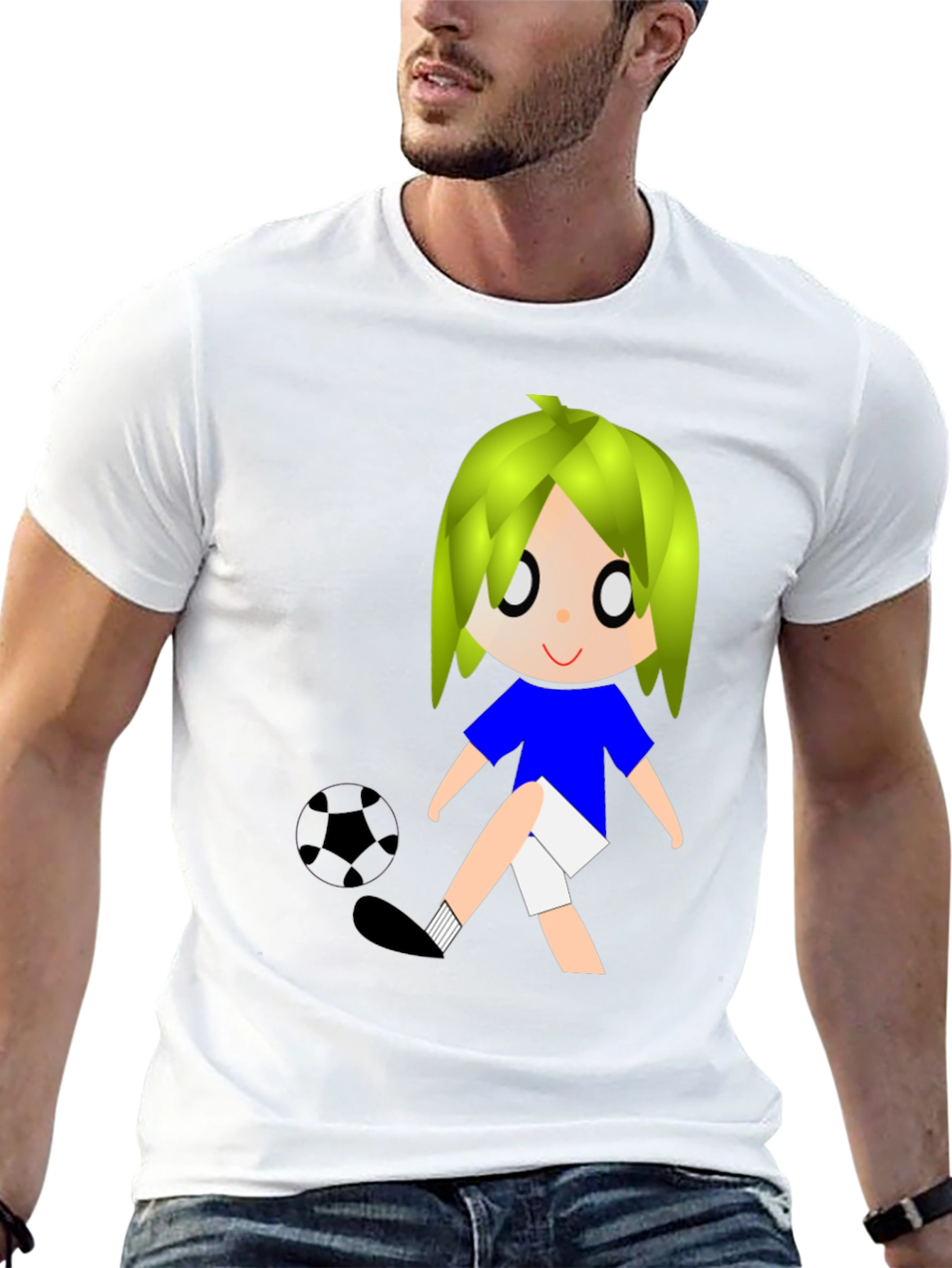 Cartoon Soccer Player T-Shirt