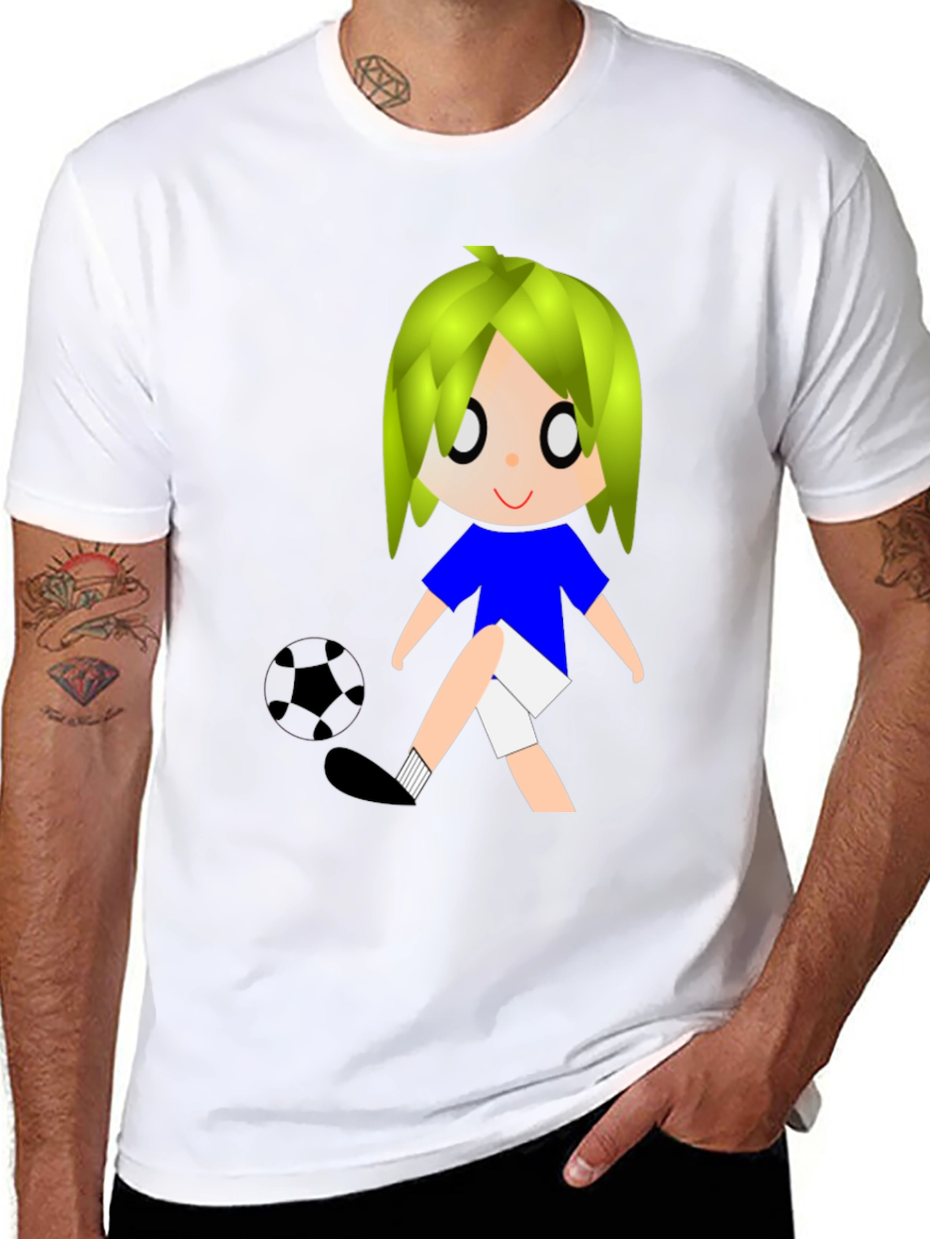 Cartoon Soccer Player T-Shirt