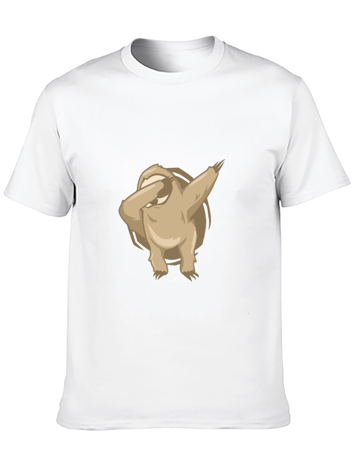 Dabbing Sloth Graphic Tee - Black Cotton T-Shirt