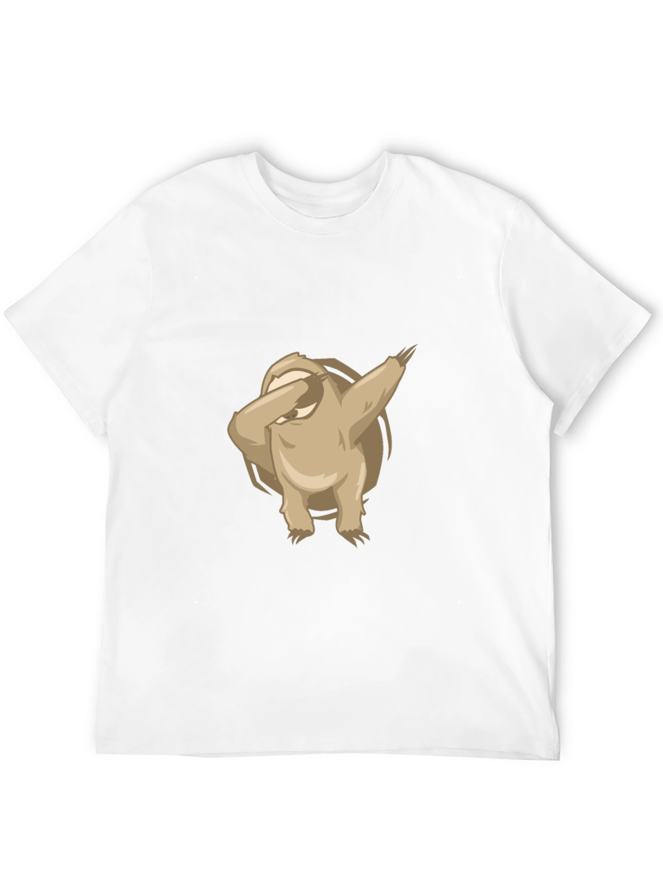 Dabbing Sloth Graphic Tee - Black Cotton T-Shirt