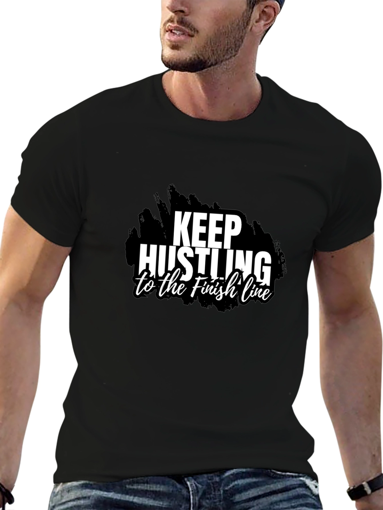 Keep Hustling T-Shirt Black Graphic Tee