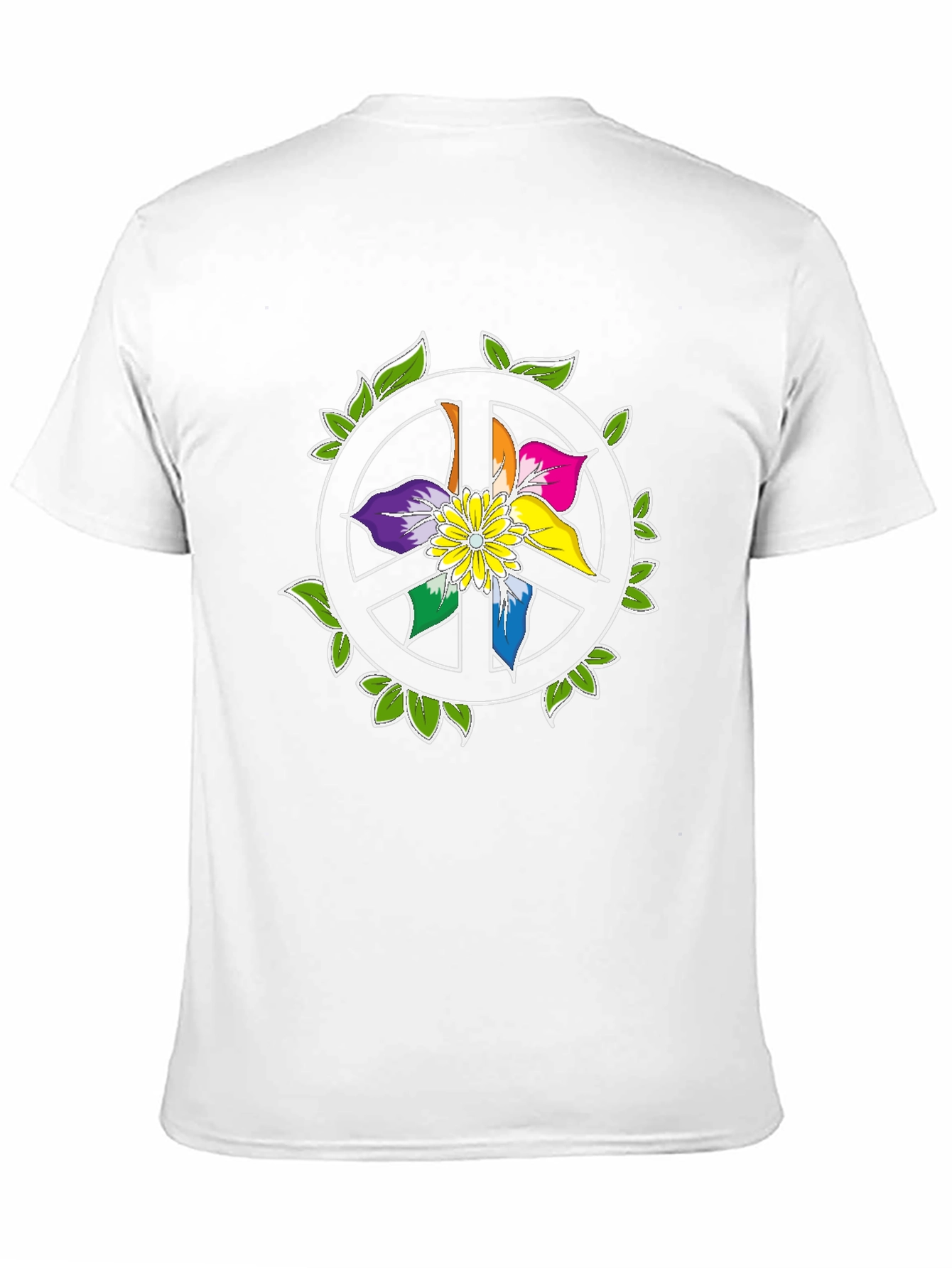 Peace Sign Flower Graphic T-Shirt