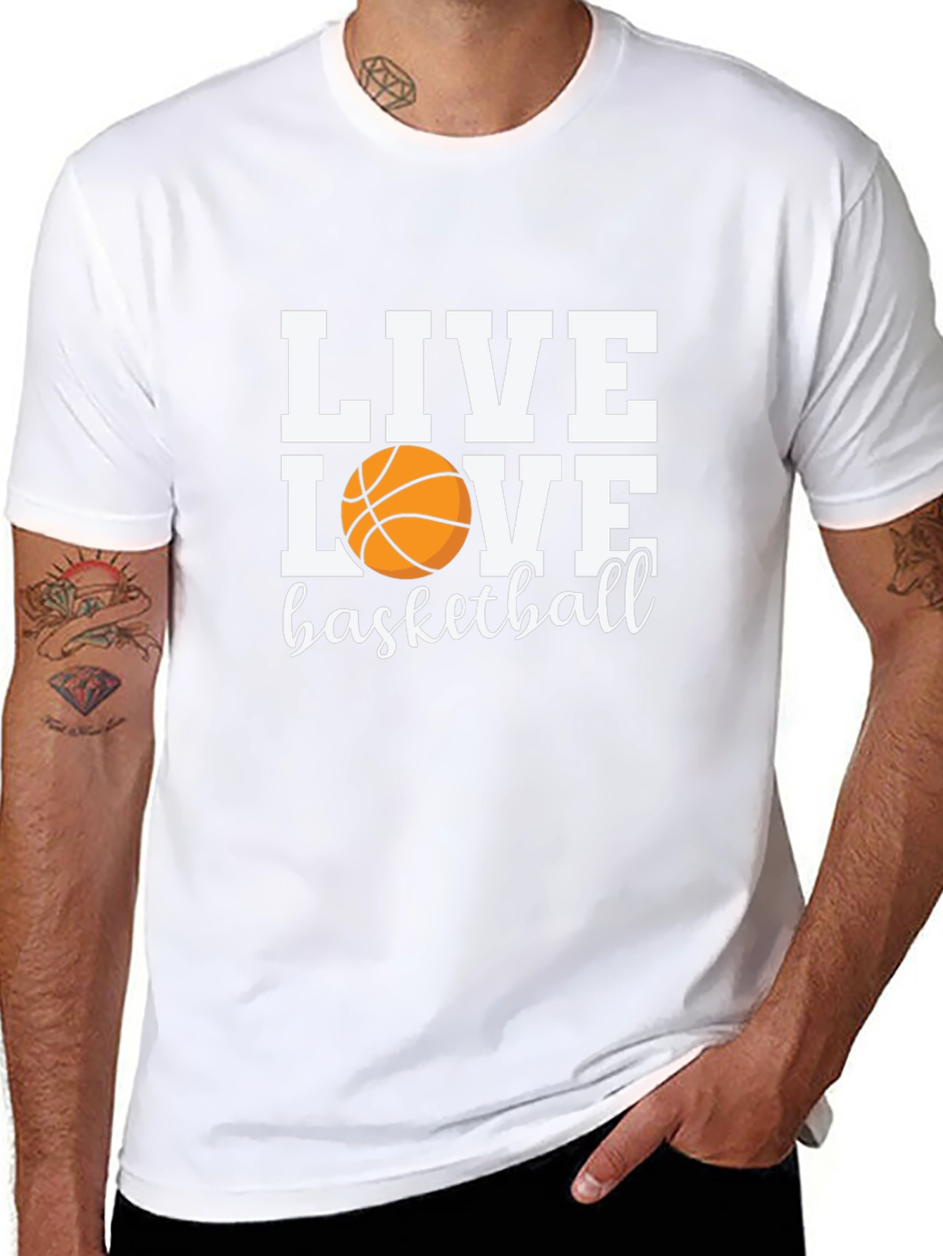 Live Love Basketball T-Shirt - Black Graphic Tee
