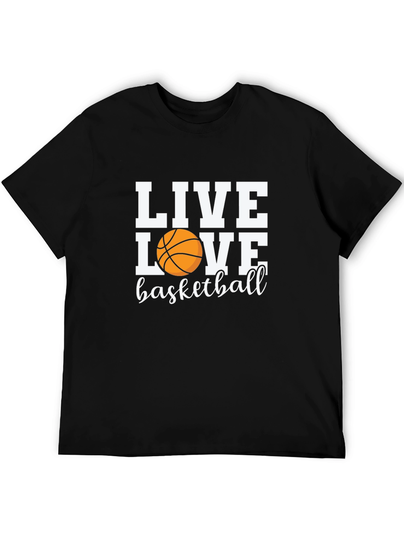 Live Love Basketball T-Shirt - Black Graphic Tee