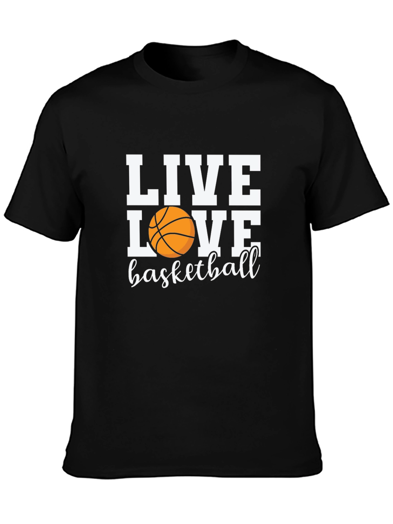Live Love Basketball T-Shirt - Black Graphic Tee