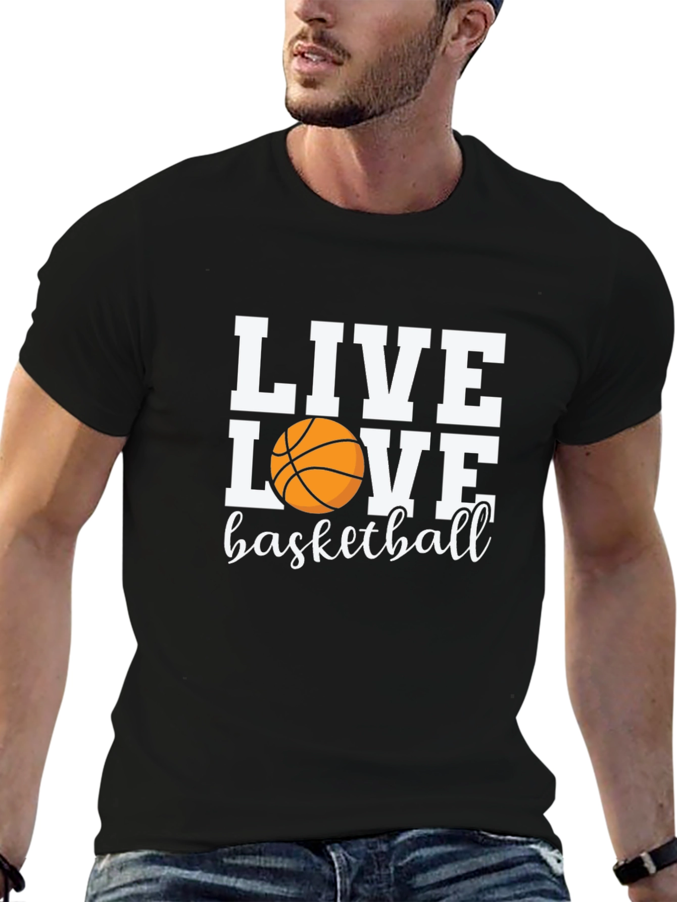 Live Love Basketball T-Shirt - Black Graphic Tee
