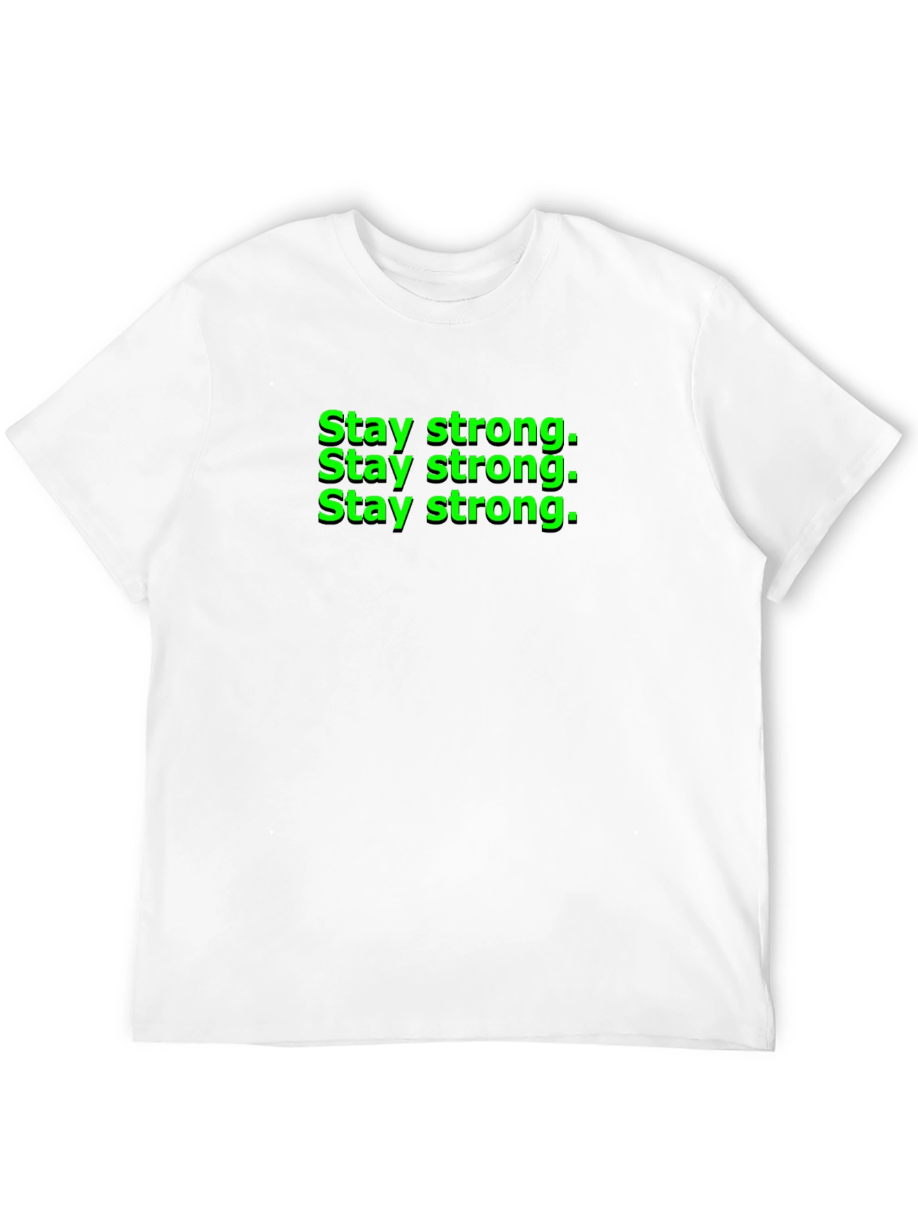 Stay Strong Graphic Tee - Black Cotton T-Shirt