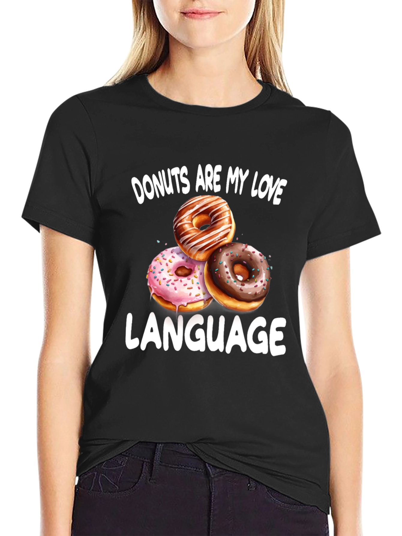 Donuts Are My Love Language Graphic T-Shirt