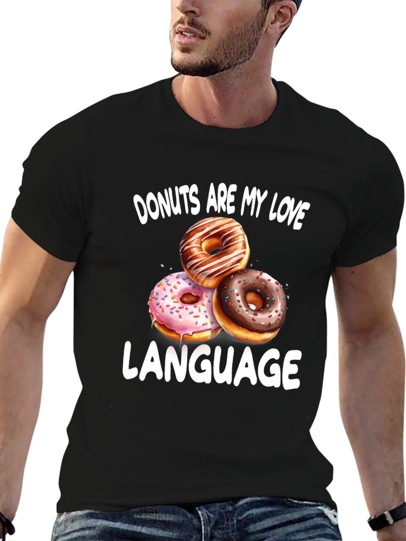 Donuts Are My Love Language Graphic T-Shirt