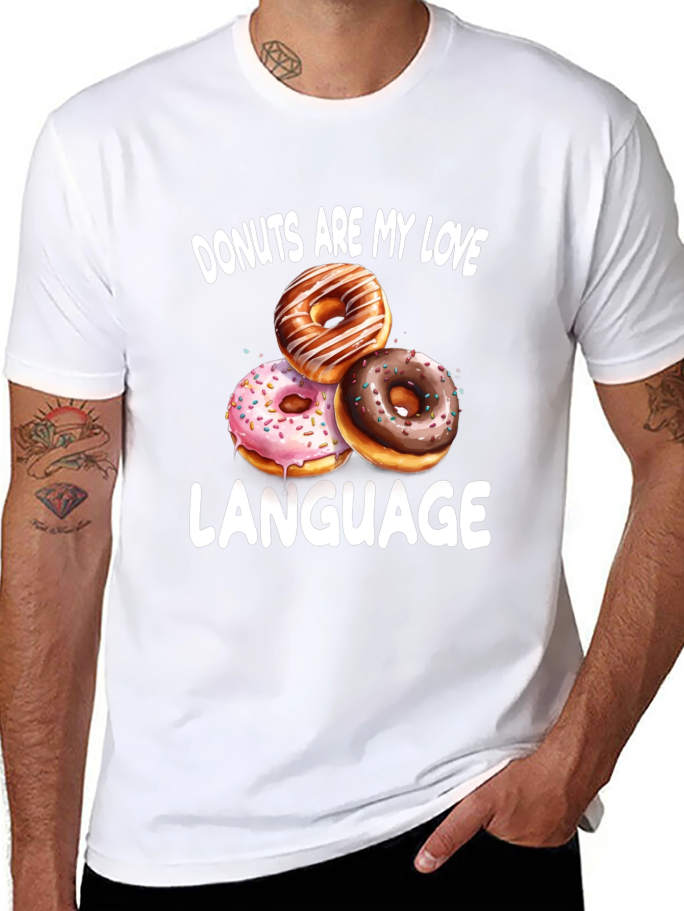 Donuts Are My Love Language Graphic T-Shirt