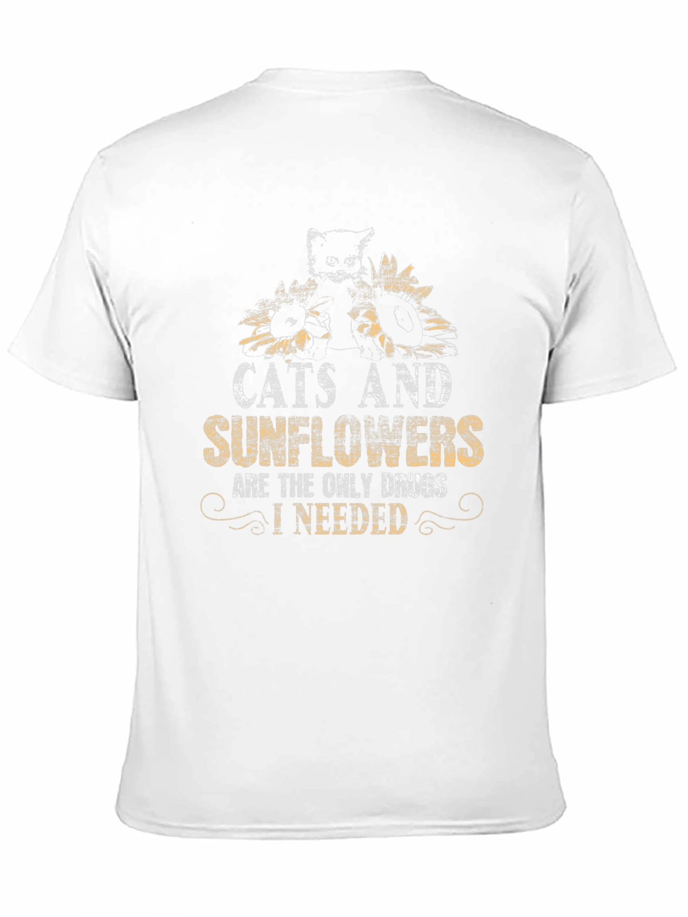 Cats and Sunflowers Graphic Tee - Unique Design