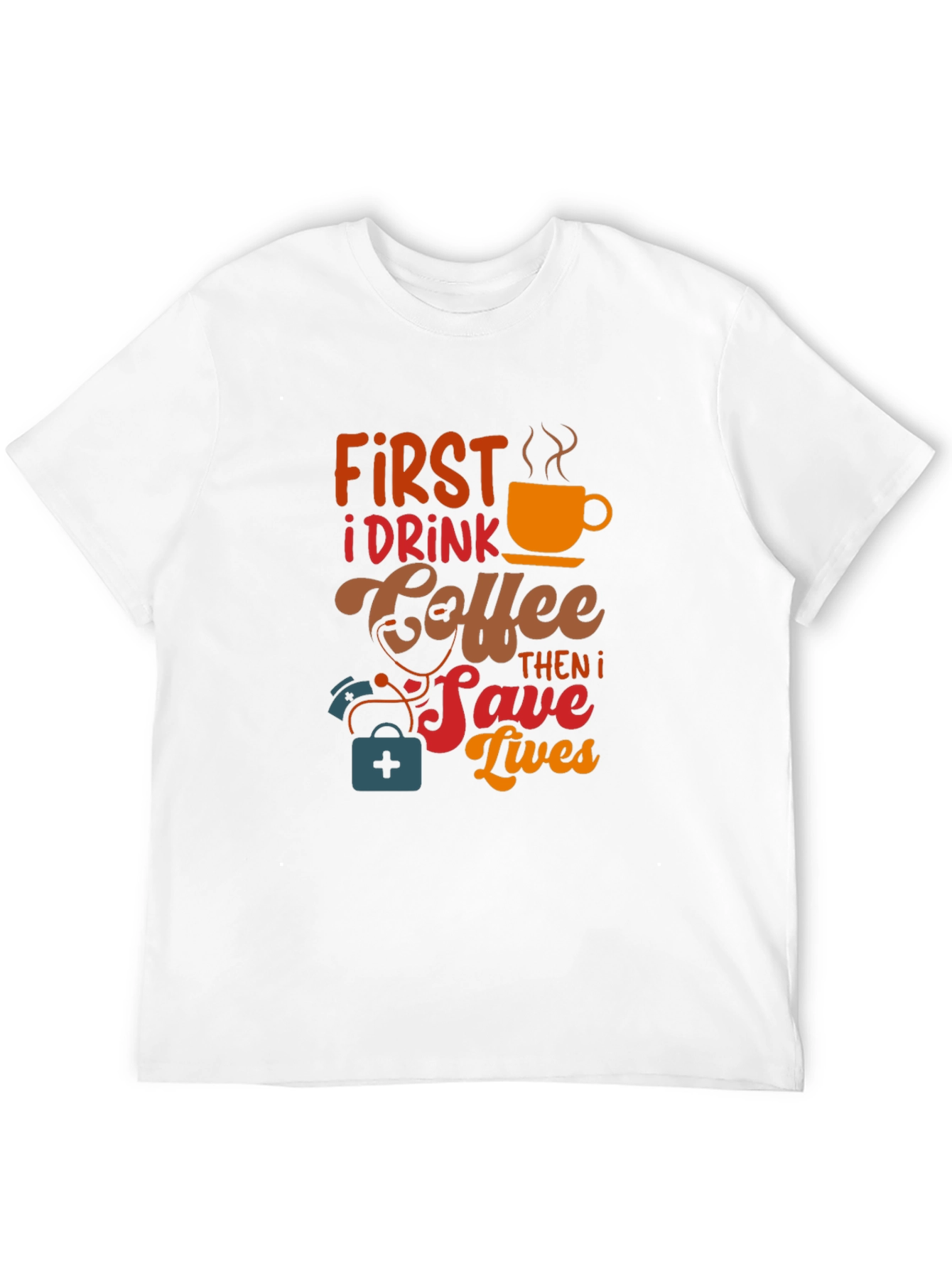 Coffee First Save Lives Black T-Shirt