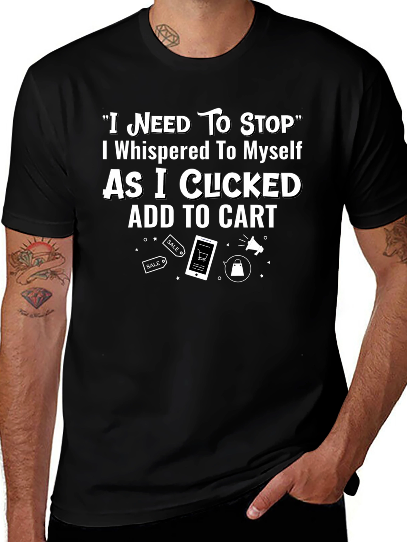 Shopping Addiction T-Shirt - Add to Cart