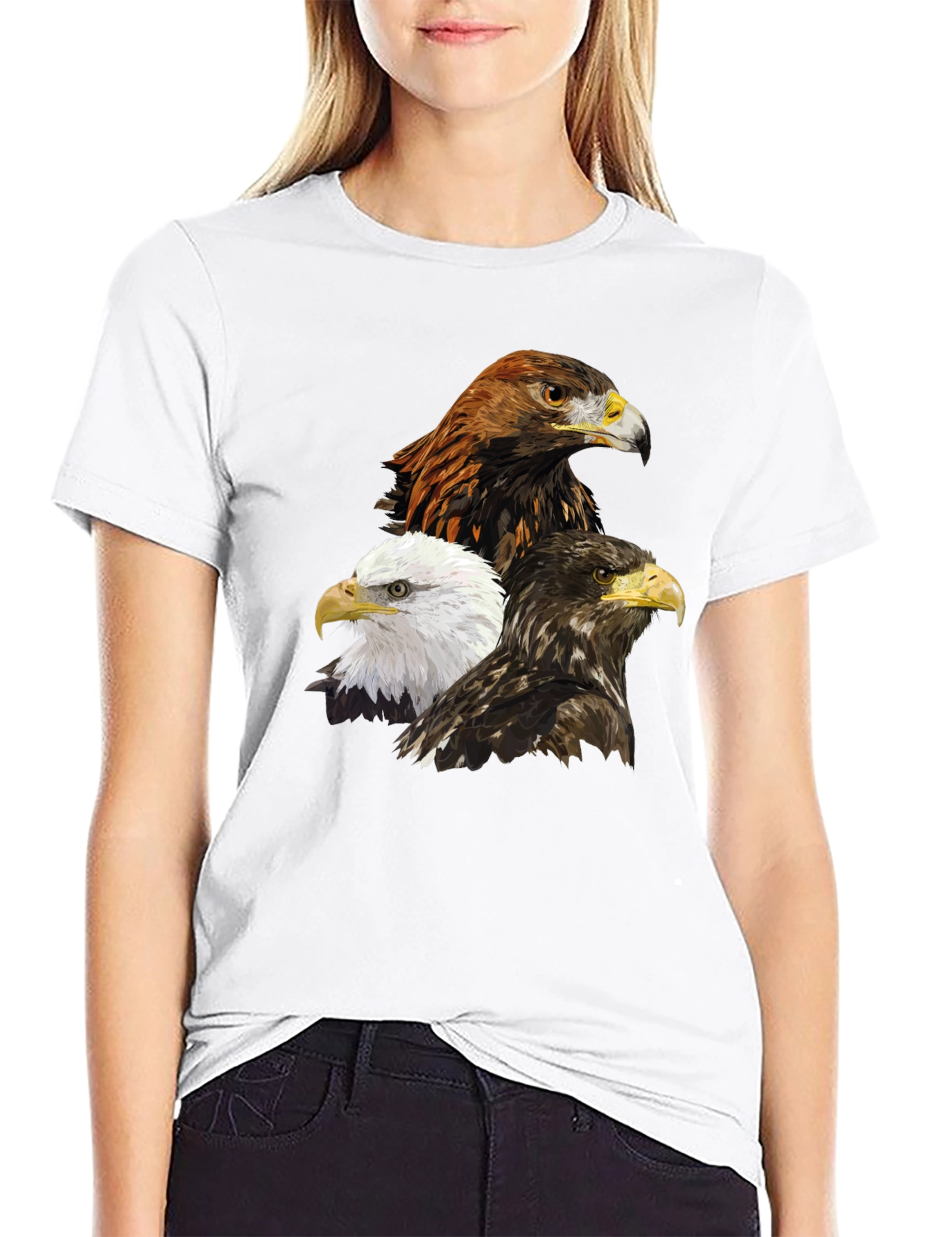 Majestic Eagle Trio Black T-Shirt