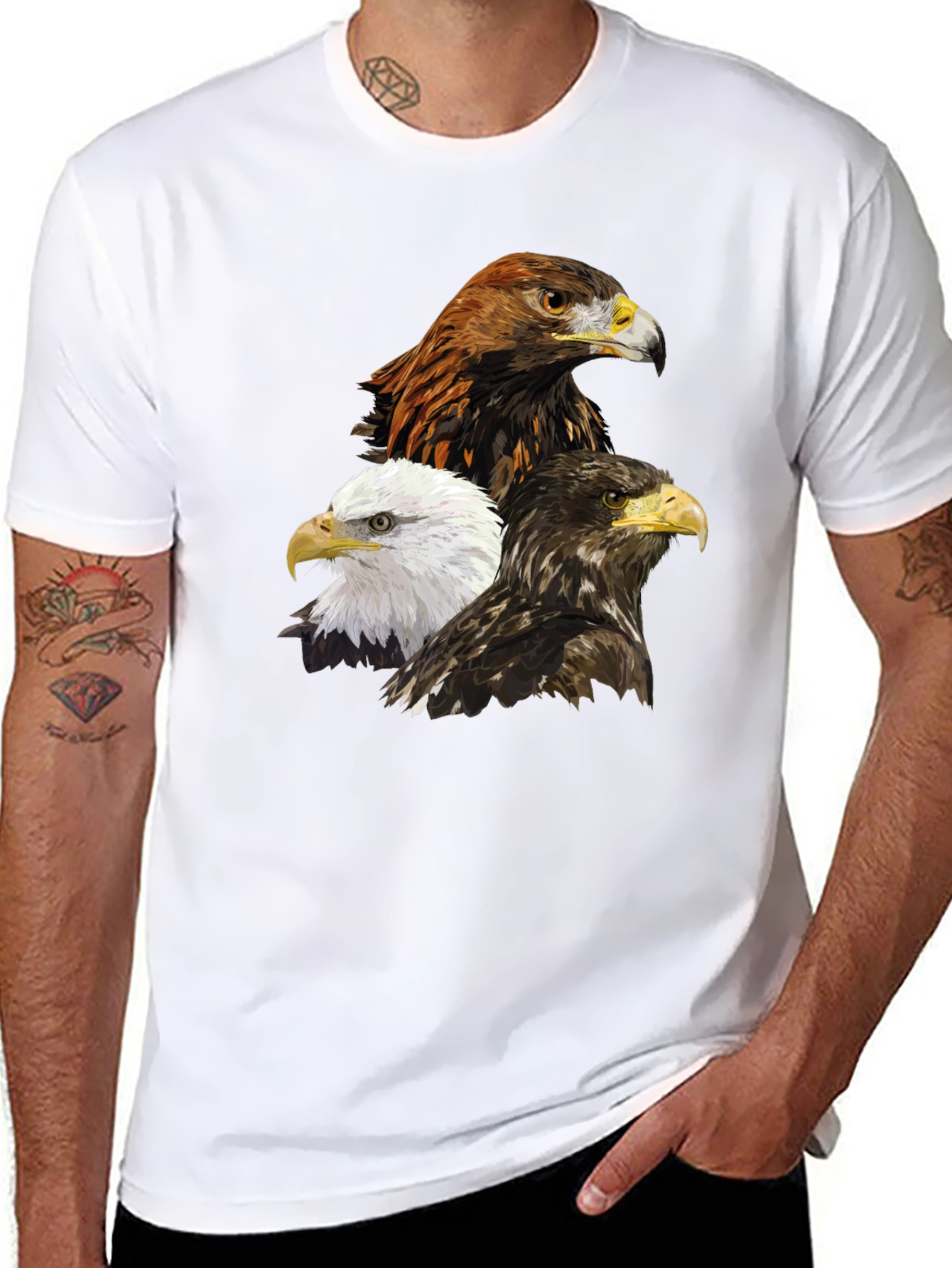 Majestic Eagle Trio Black T-Shirt
