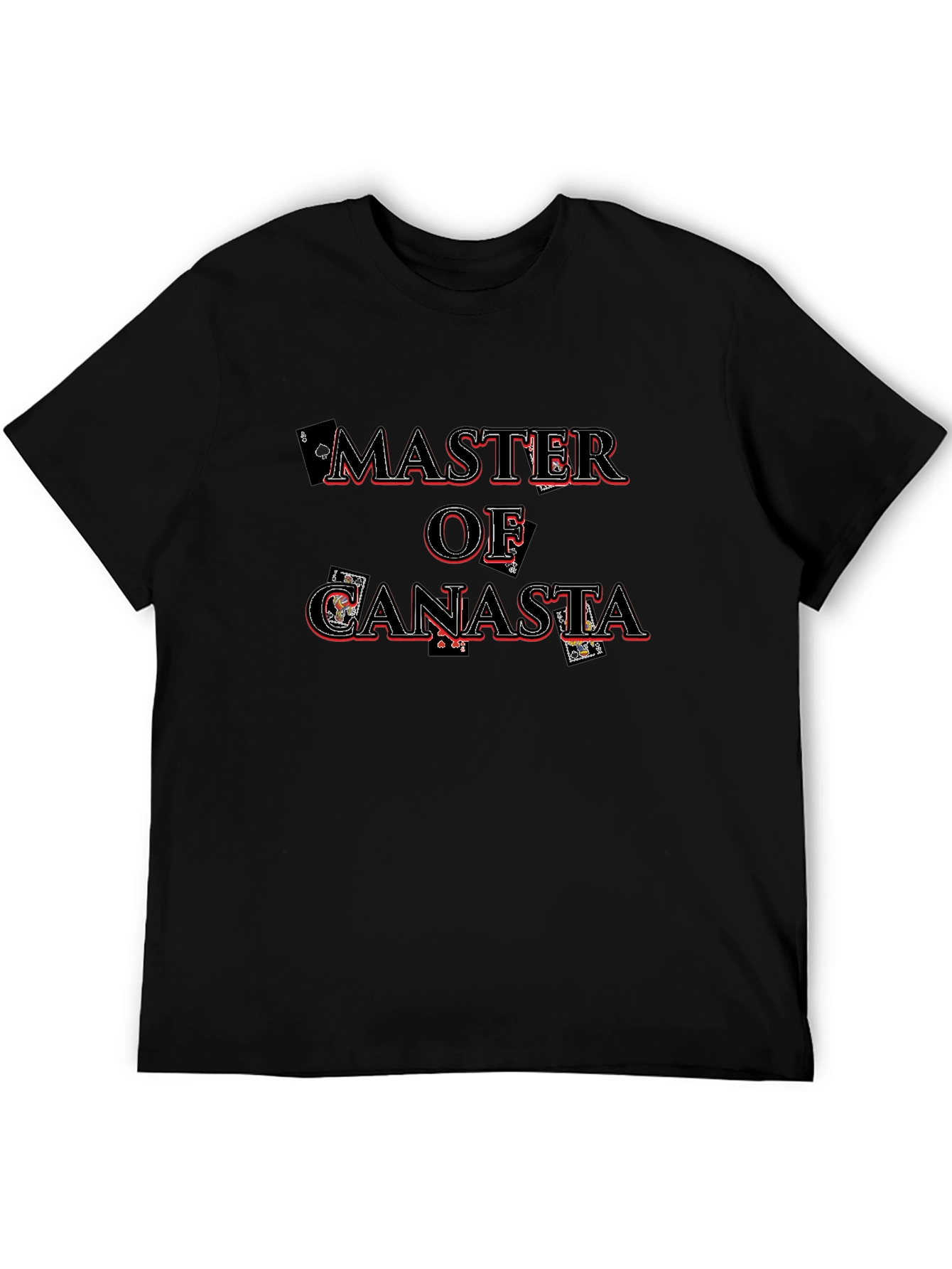Master of Canasta Card Game Black T-Shirt