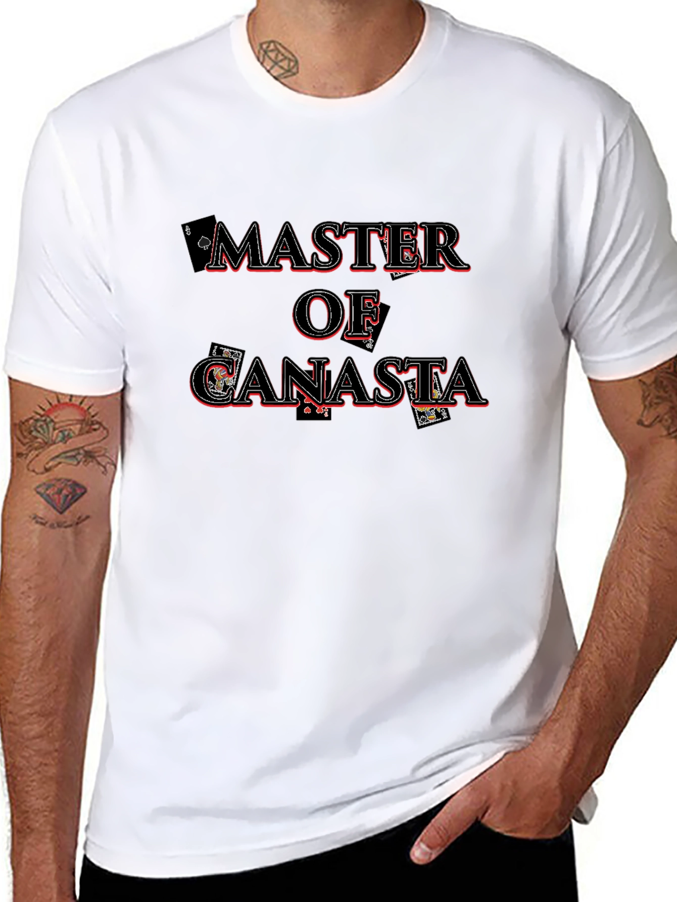 Master of Canasta Card Game Black T-Shirt