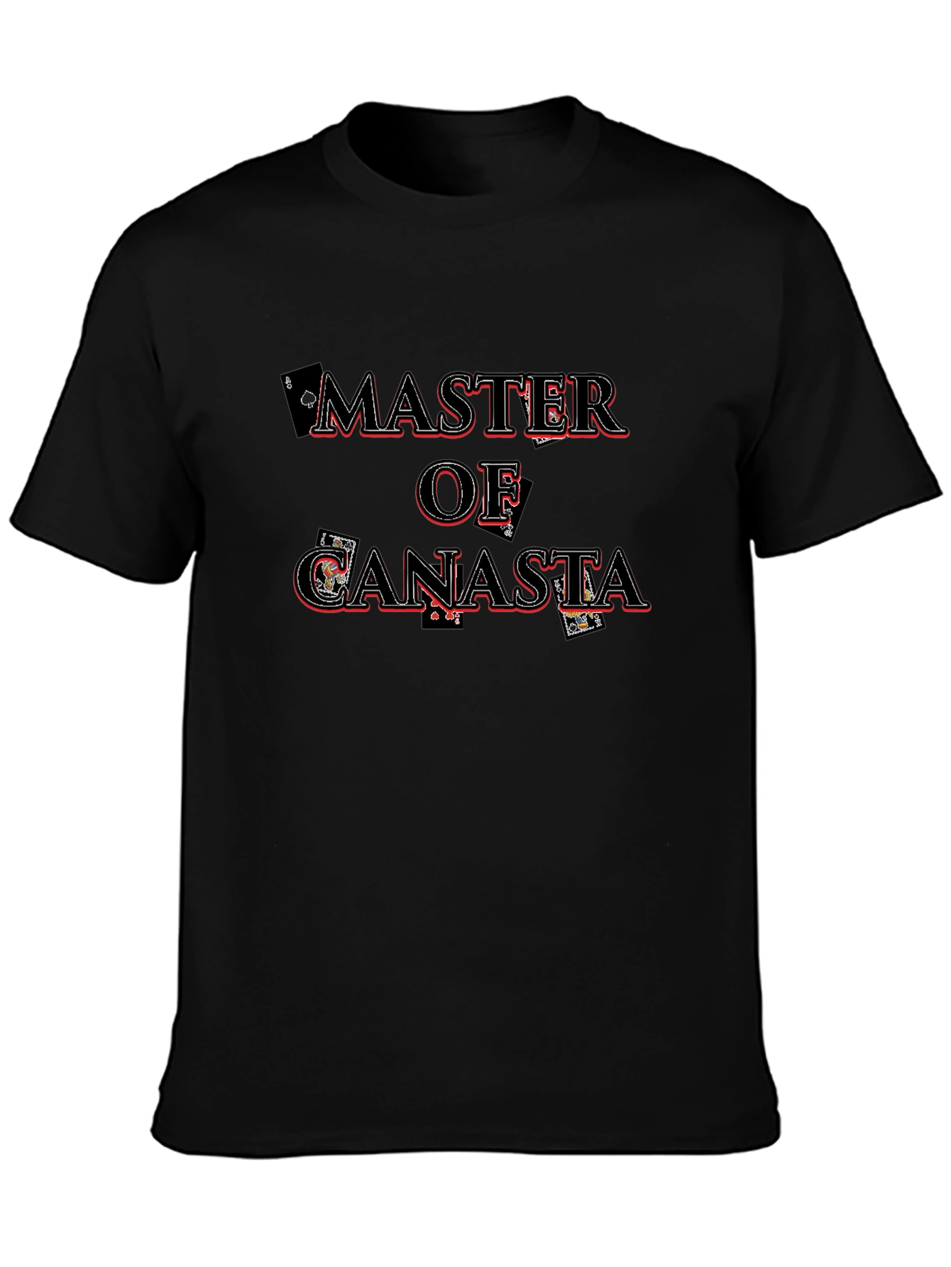 Master of Canasta Card Game Black T-Shirt