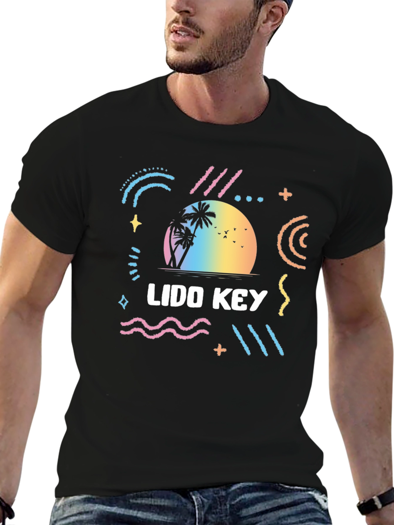 Lido Key Graphic Tee - Retro Beach Vibes