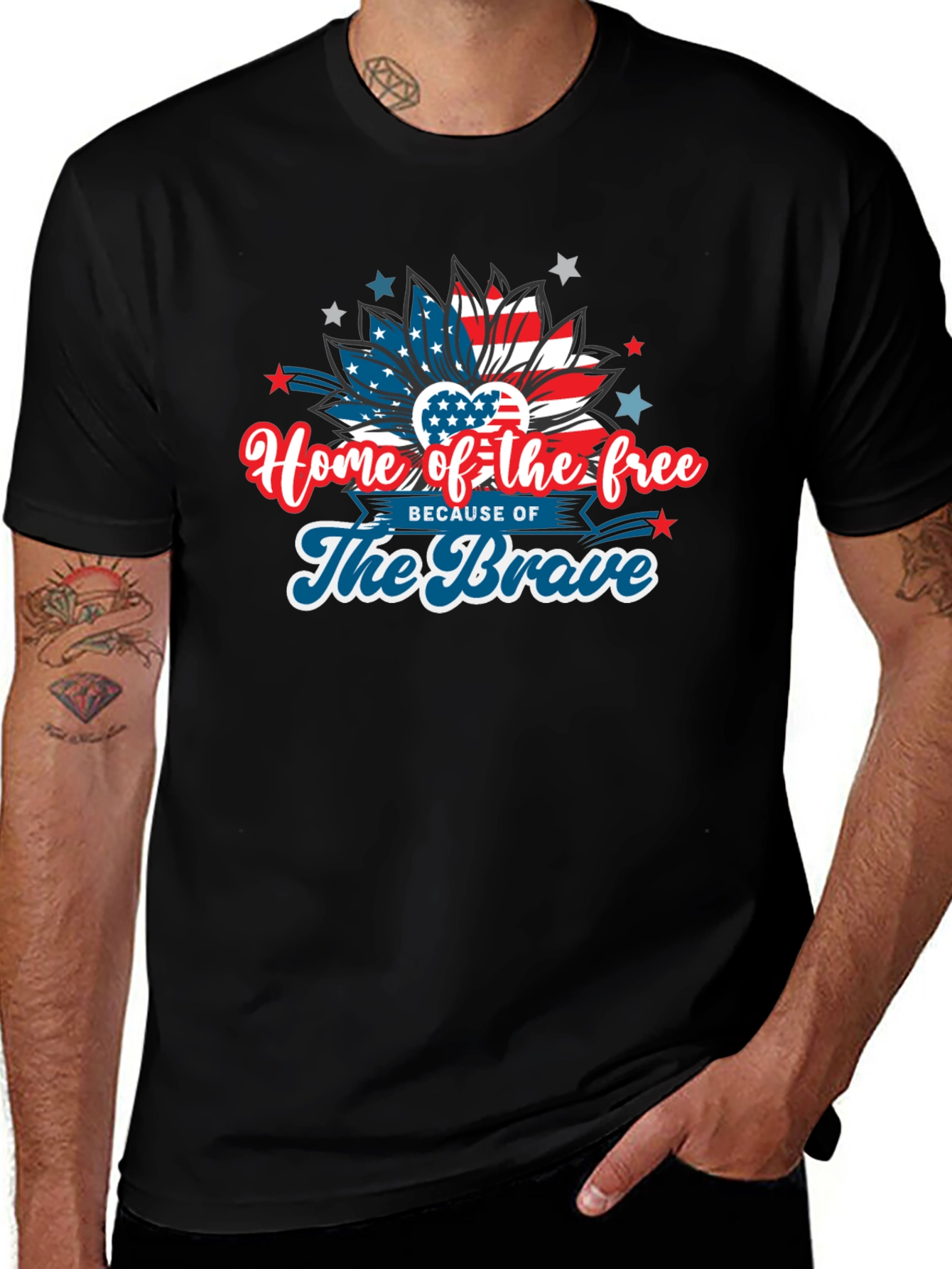 Home of the Free Patriotic Graphic Tee