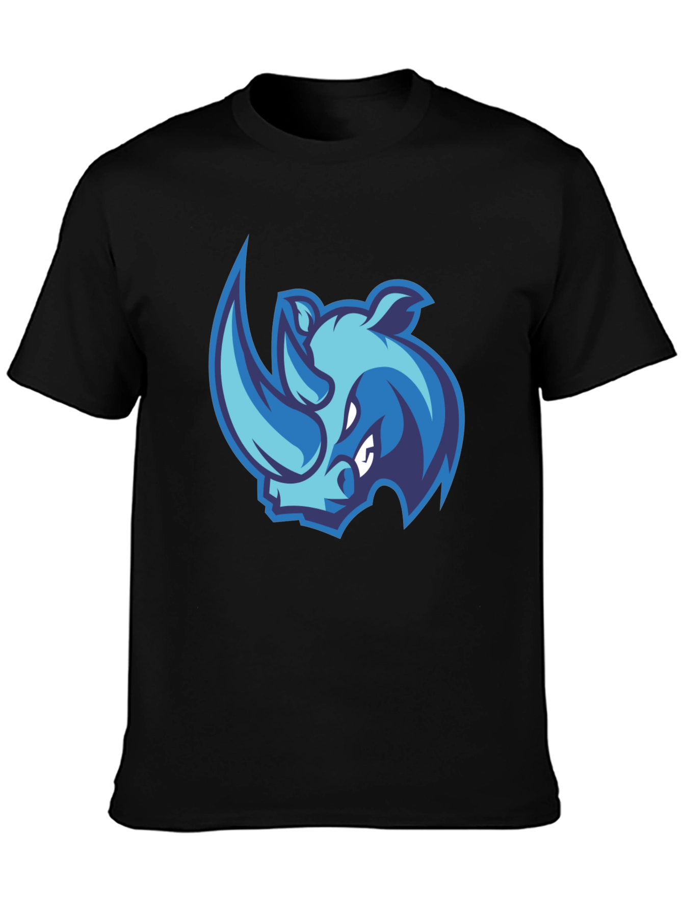Rhino Graphic Tee - Black Cotton Blend
