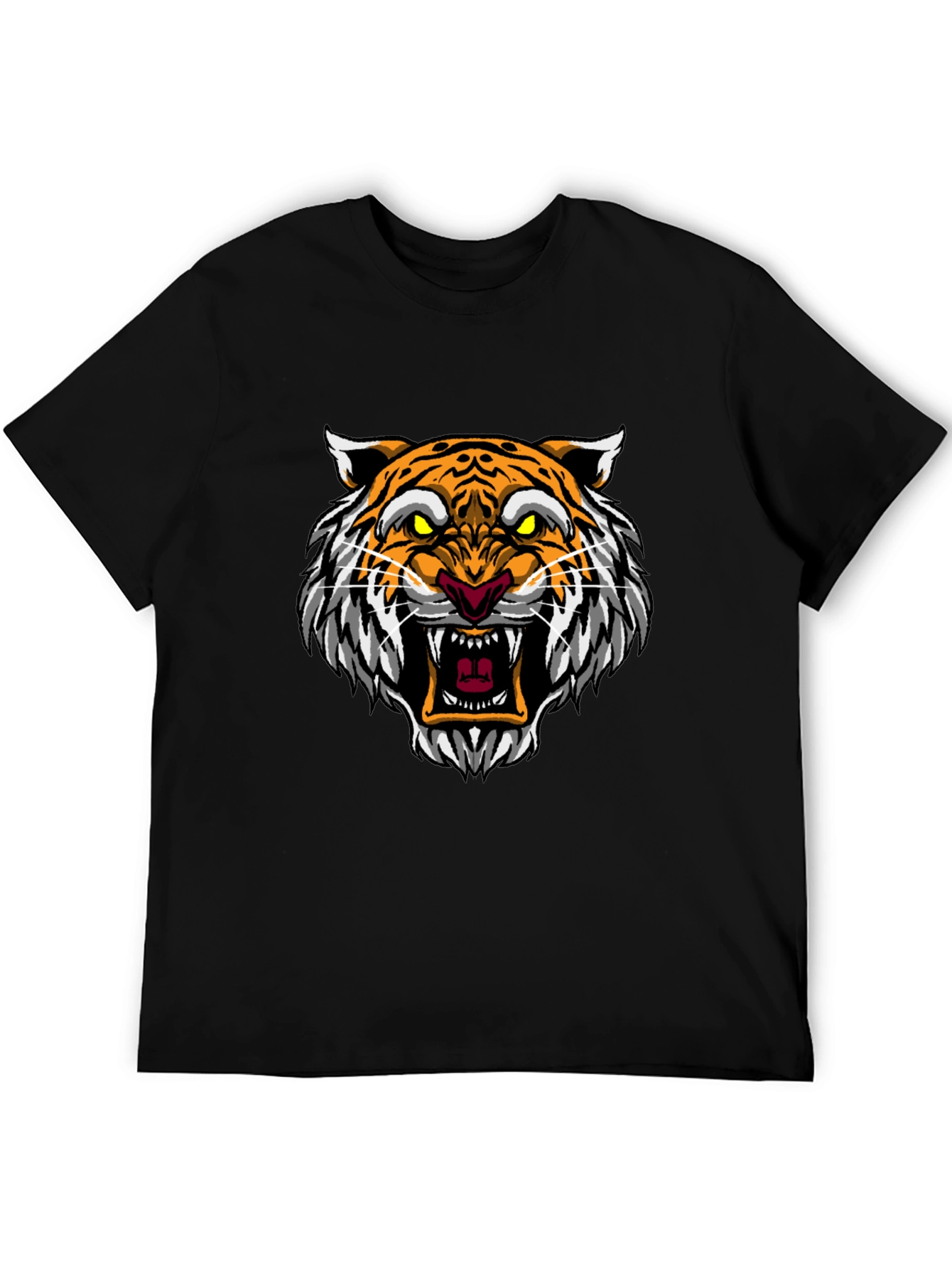 Roaring Tiger Graphic Tee - Mens Black T-Shirt