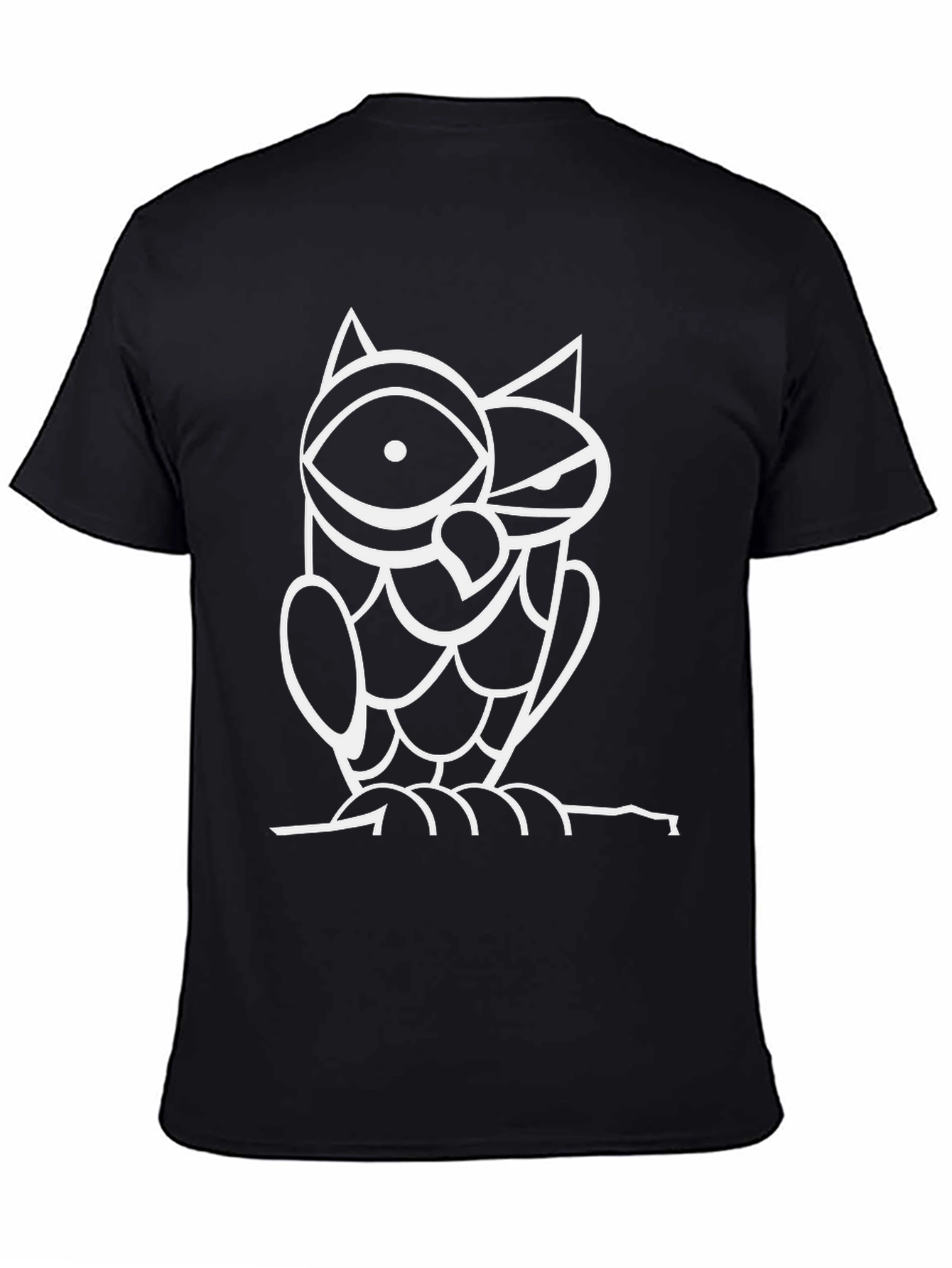 Cool Owl Graphic Black T-Shirt