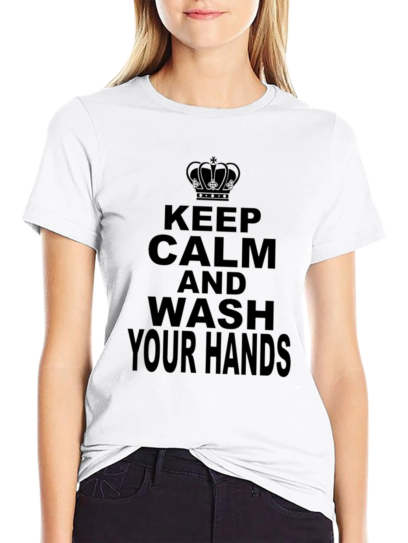 Keep Calm and Wash Your Hands - Black T-Shirt