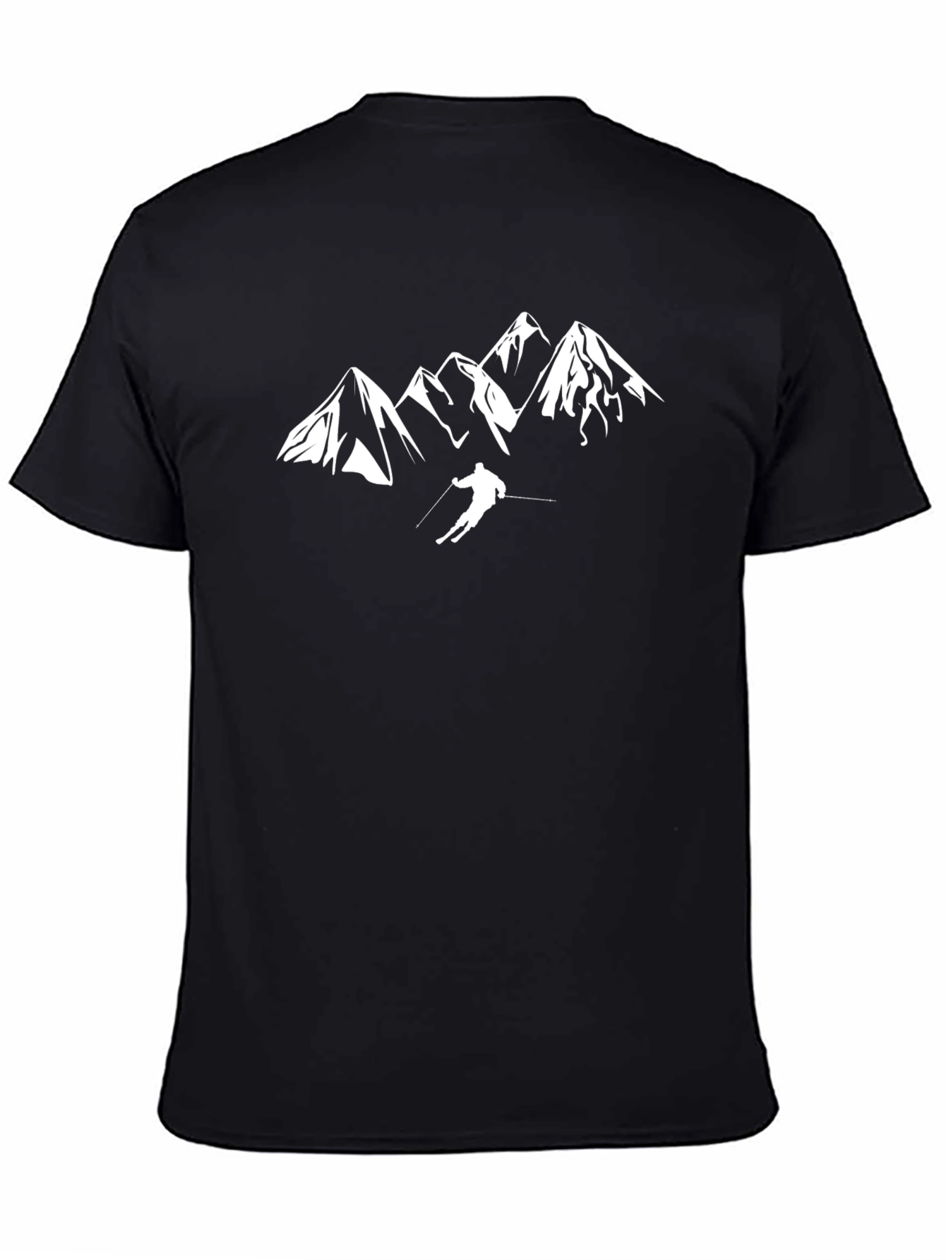 Mountain Skier Graphic Tee - Black