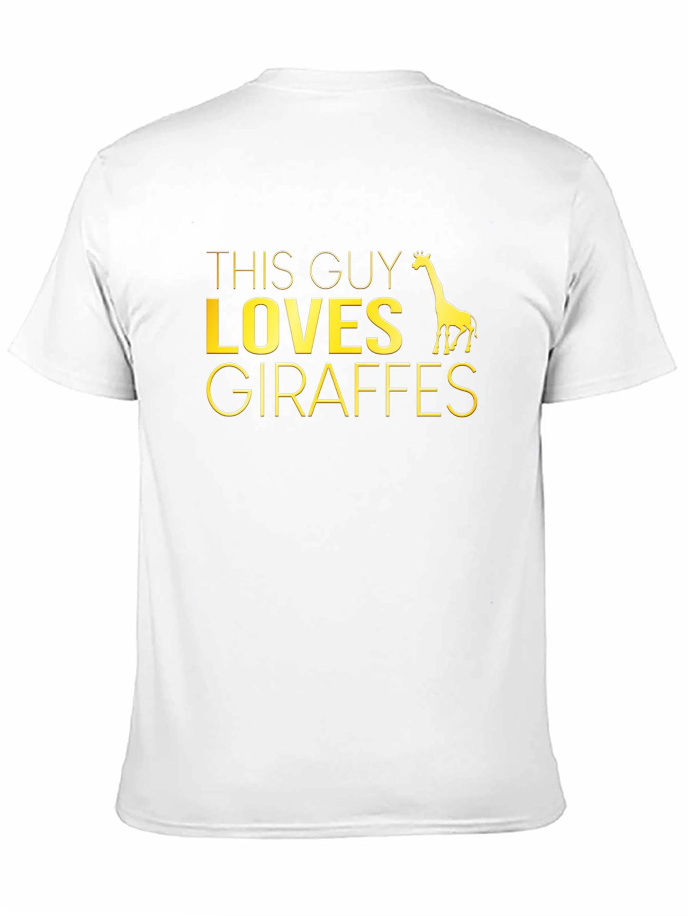 This Guy Loves Giraffes Graphic T-Shirt - Black