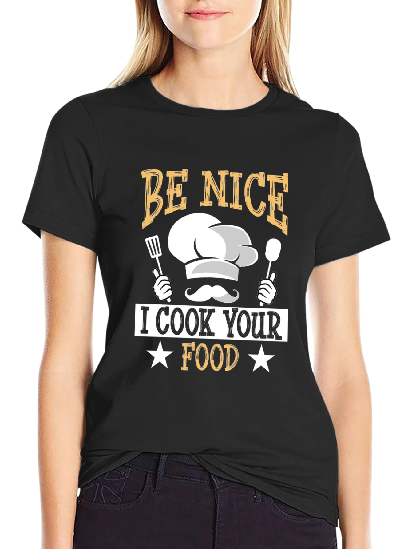 Be Nice I Cook Your Food Funny Chef T-Shirt