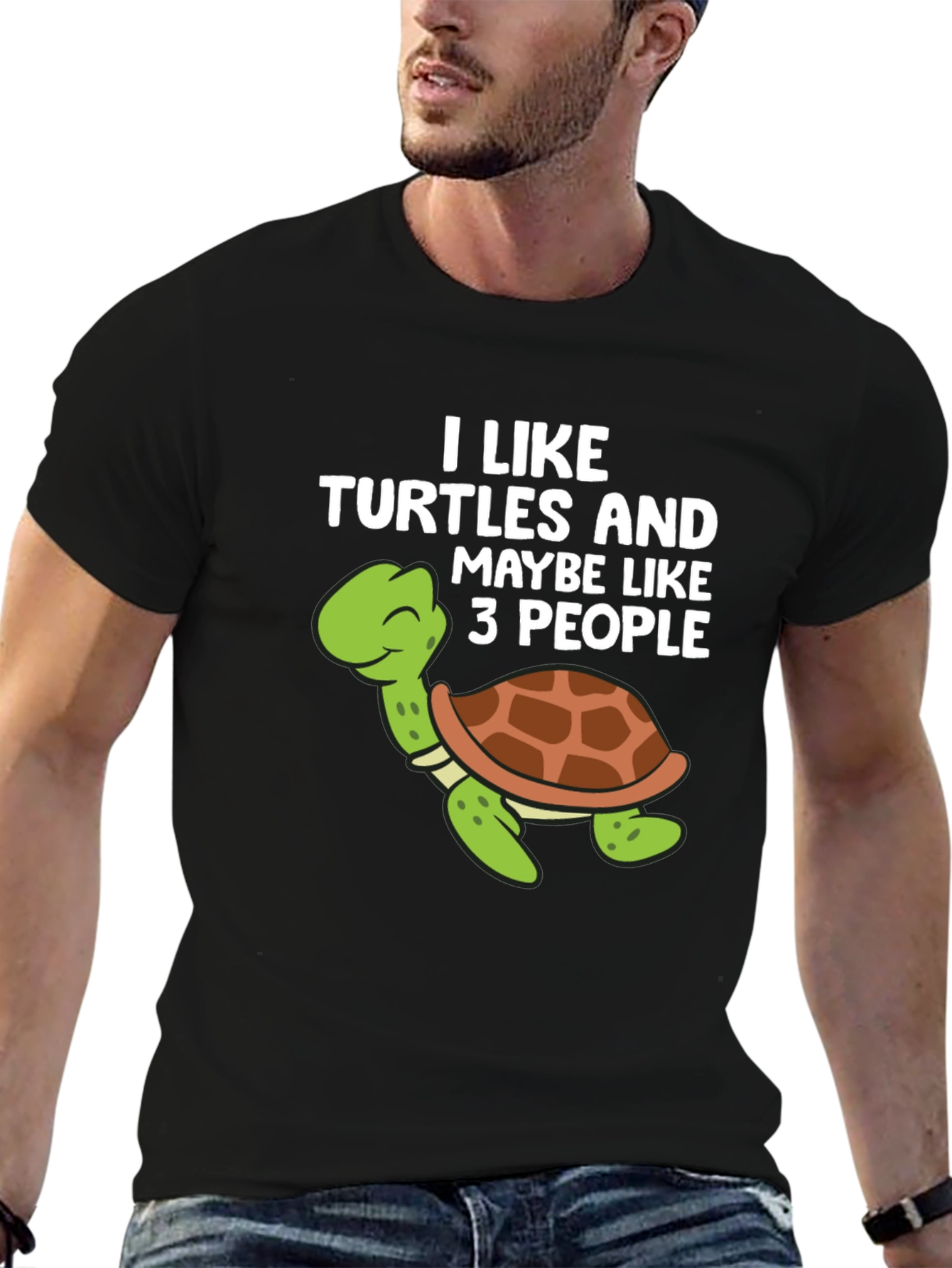 Funny Turtle Graphic T-Shirt - I Like Turtles