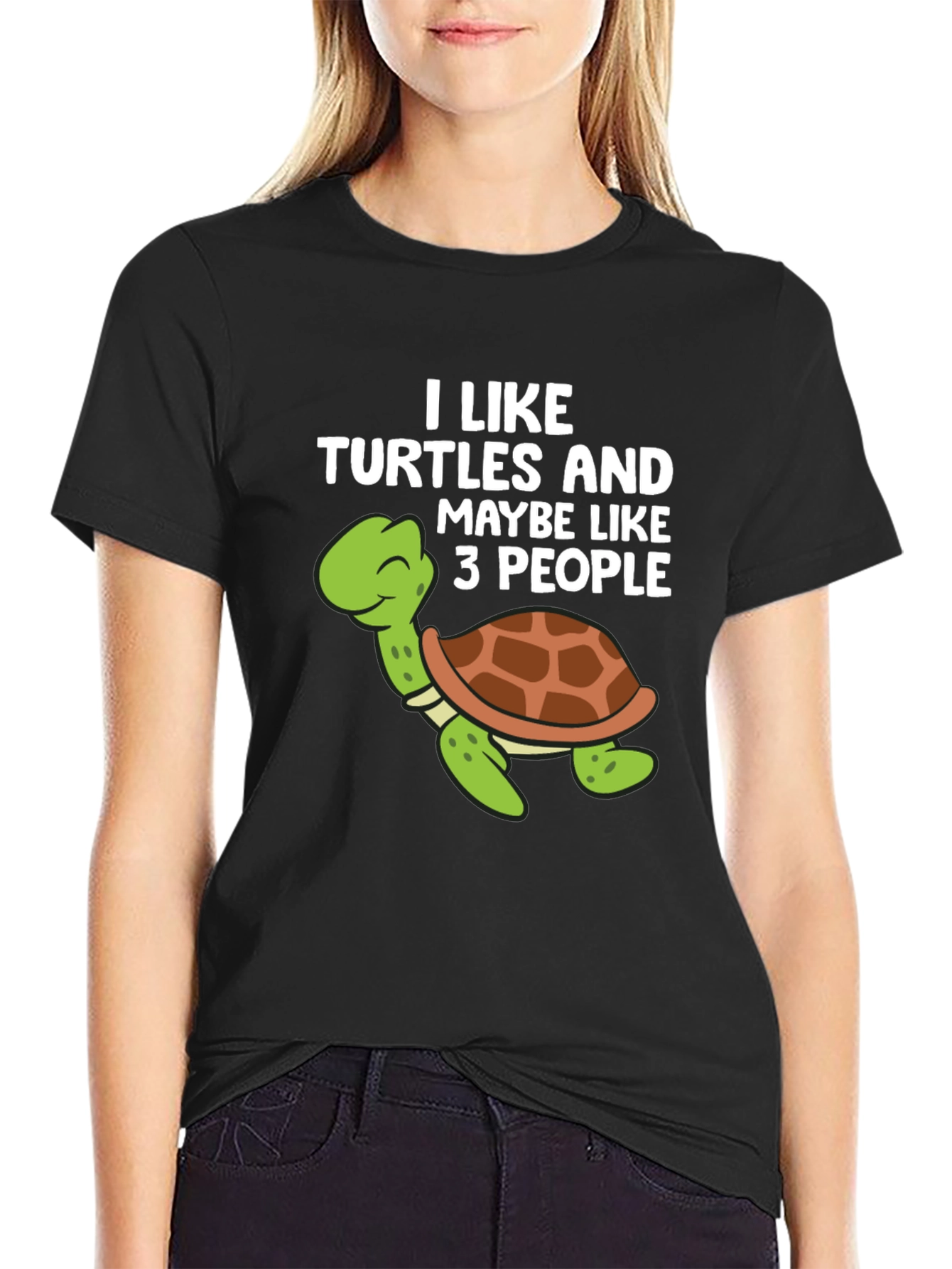 Funny Turtle Graphic T-Shirt - I Like Turtles