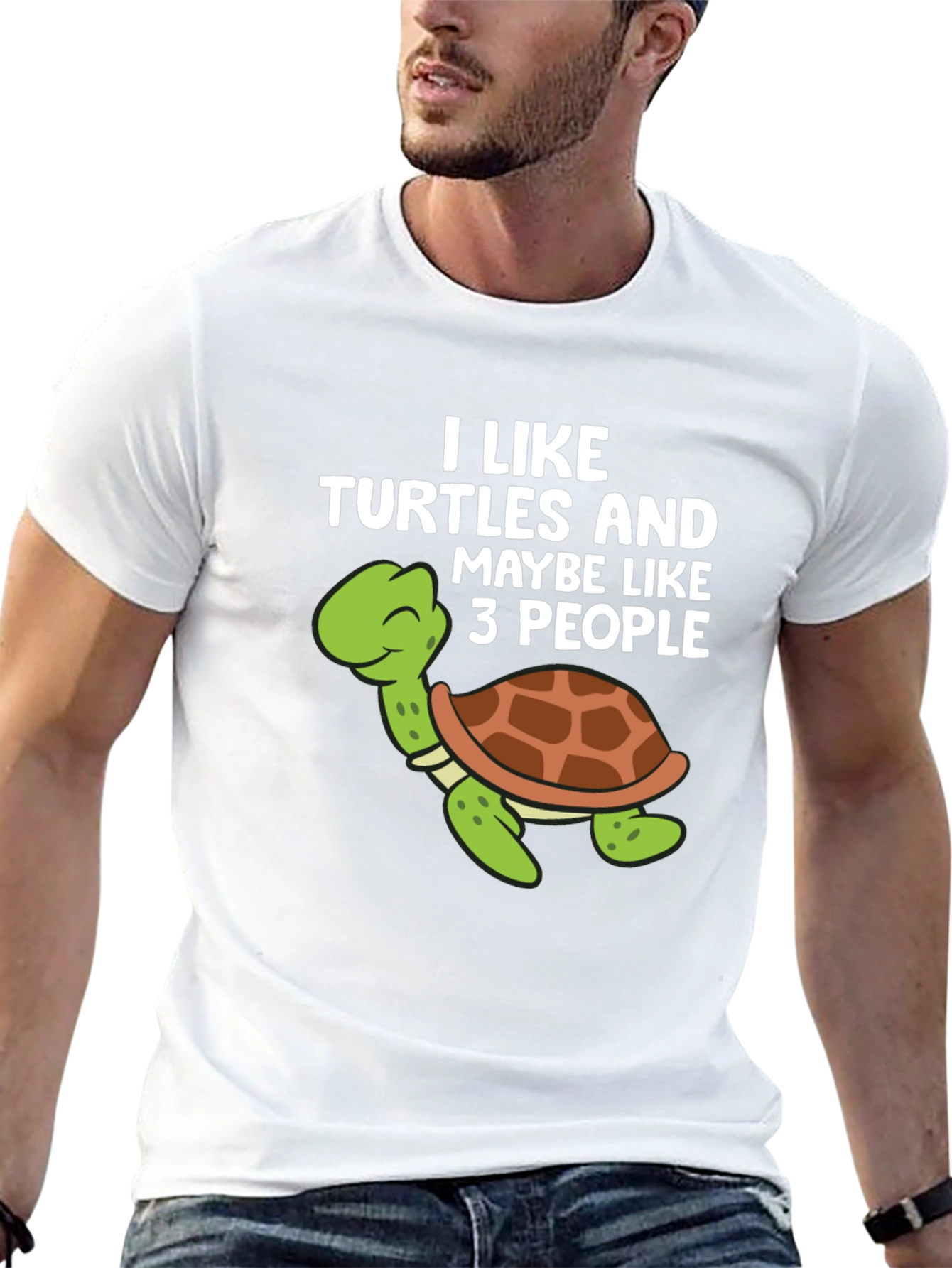 Funny Turtle Graphic T-Shirt - I Like Turtles