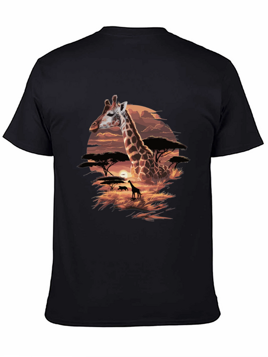 Giraffe Sunset Graphic Tee