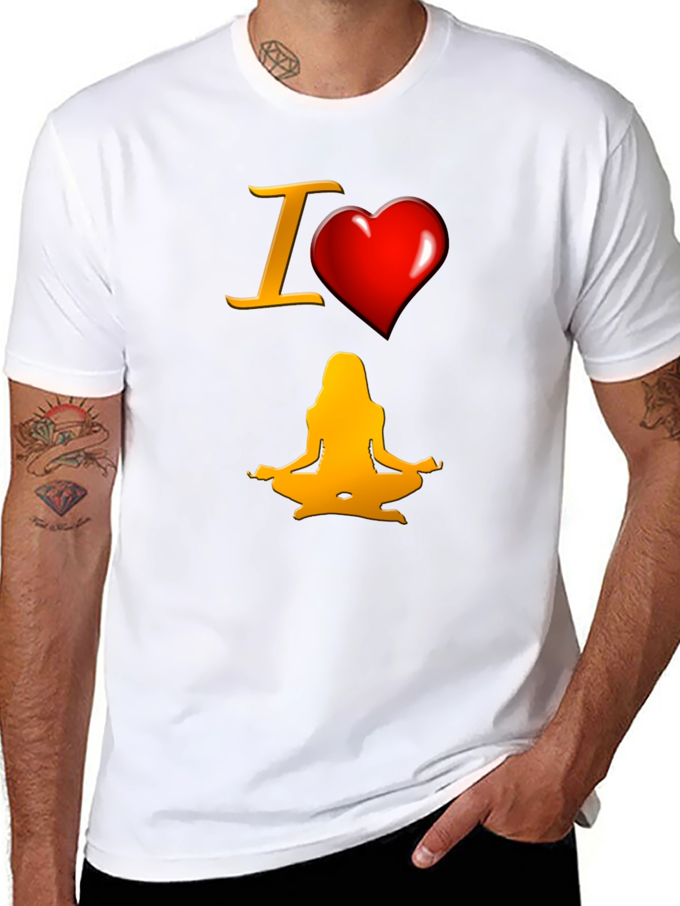 I Heart Yoga T-Shirt - Meditate in Style