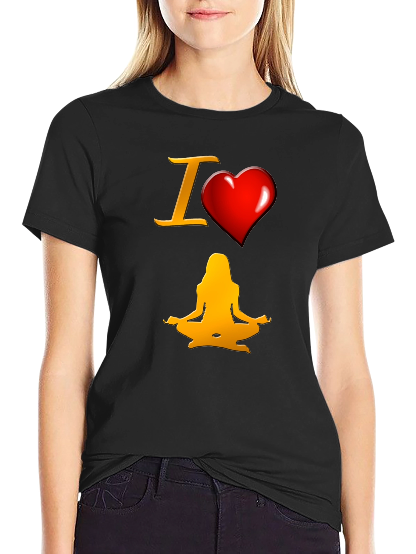 I Heart Yoga T-Shirt - Meditate in Style