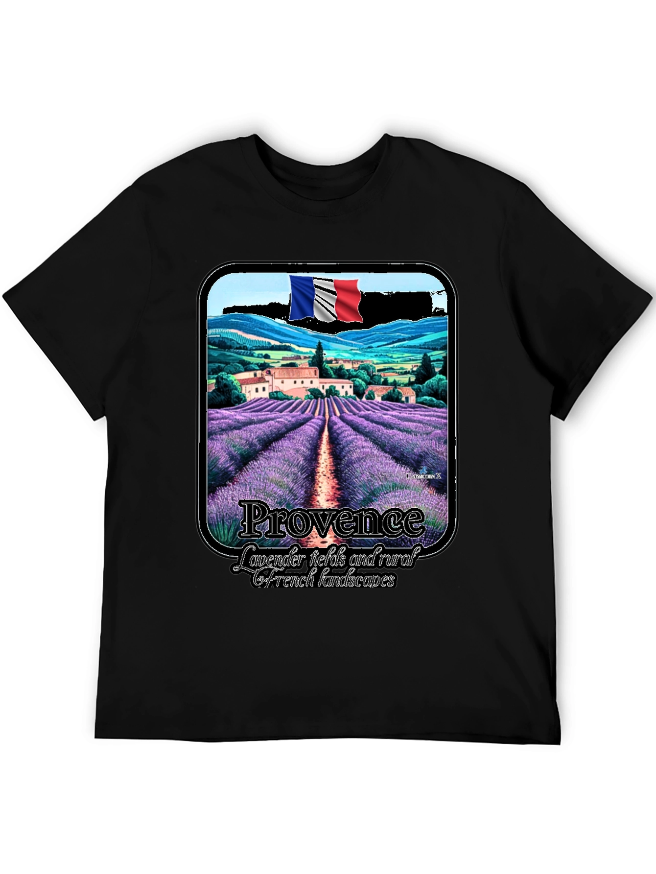 Provence Lavender Fields T-Shirt France Rural Landscape