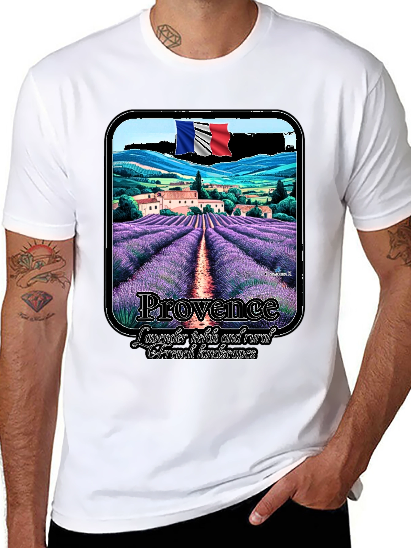Provence Lavender Fields T-Shirt France Rural Landscape